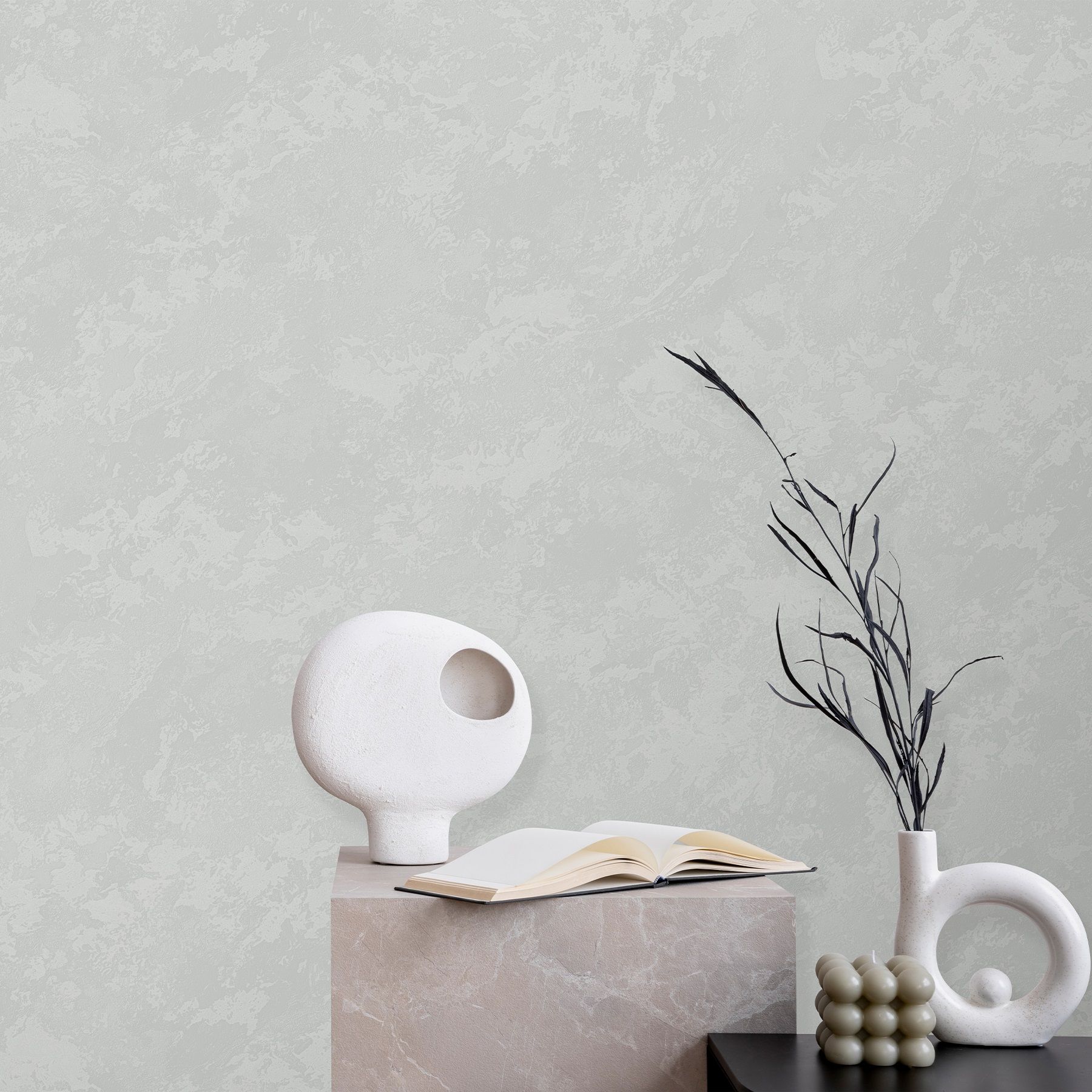 Обои Victoria Stenova Astra 589523 зеленые штукатурка 1,06х10,05 м