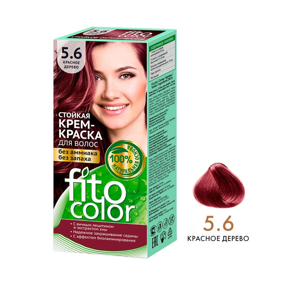 Крем-краска для волос Fitocolor 5.6 Красное дерево 115 мл