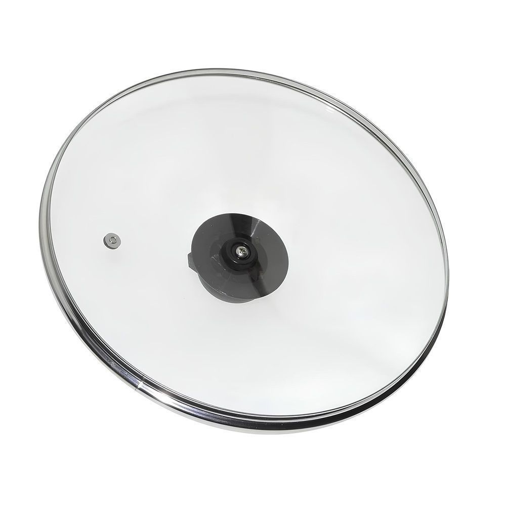 Крышка Tima стеклянная с ручкой и металлическим ободом низкая 22 см К4722