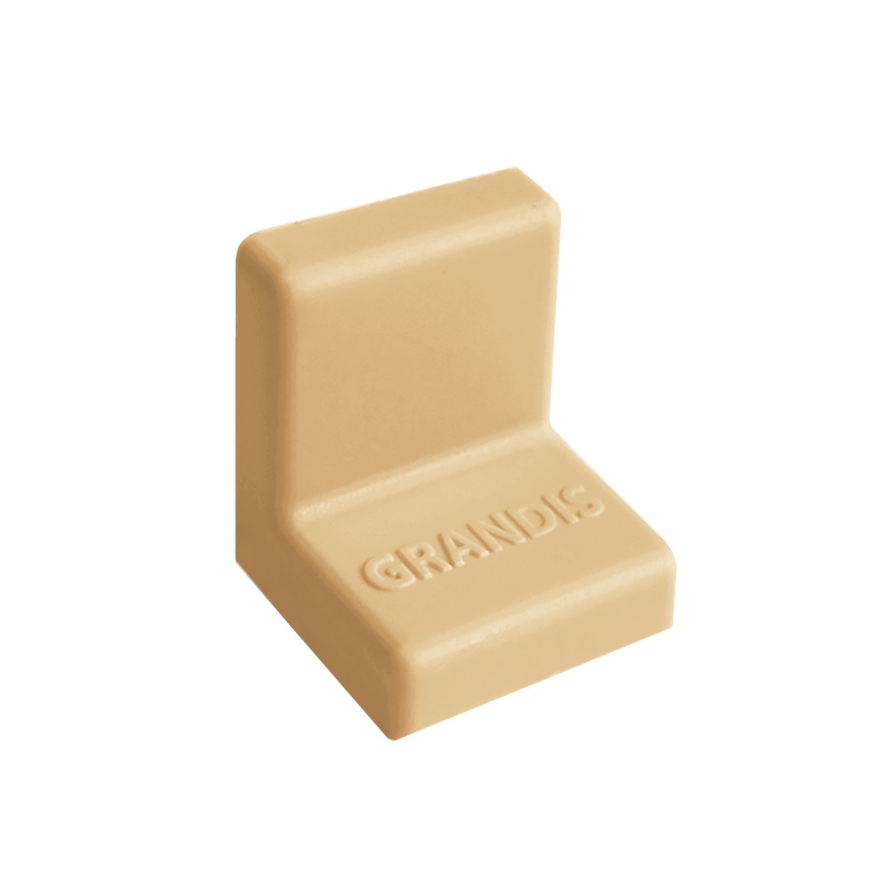 Уголок крепежный 20х20 мм с пластиковой крышкой груша Grandis