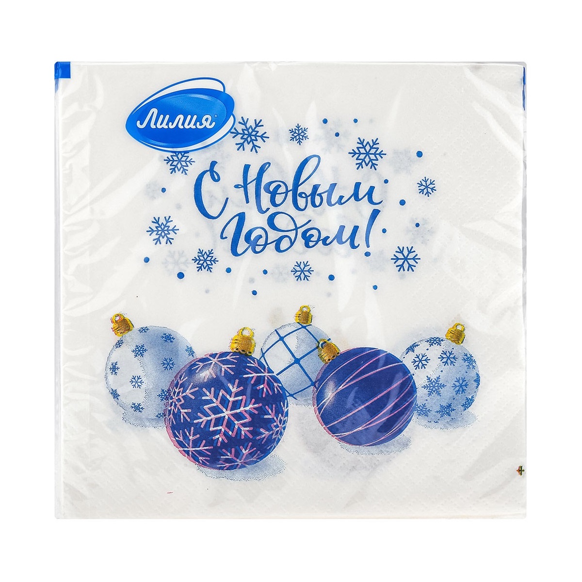 Салфетки бумажные Лилия Праздничное настроение 33х33 см 2-х слойные 20 шт