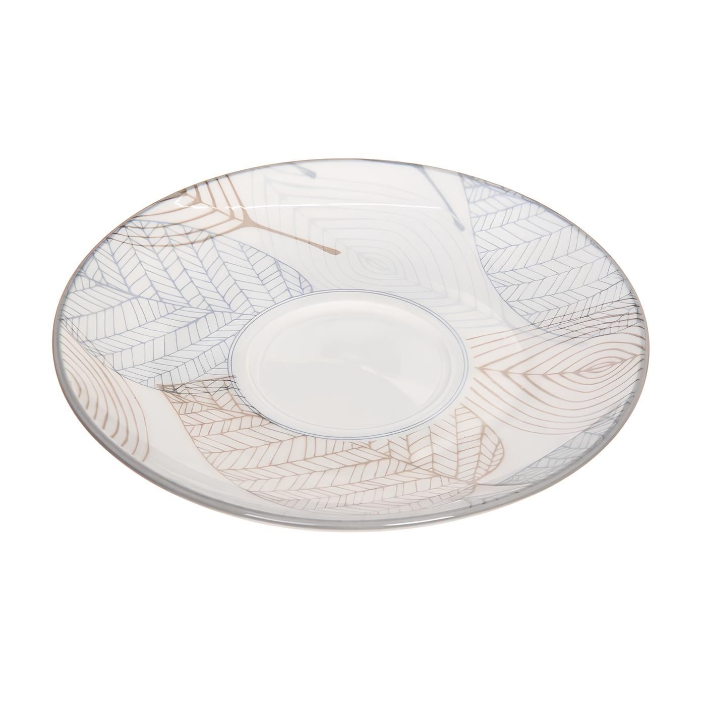 Пара чайная Эдельвейс кофейно-синяя 220 мл