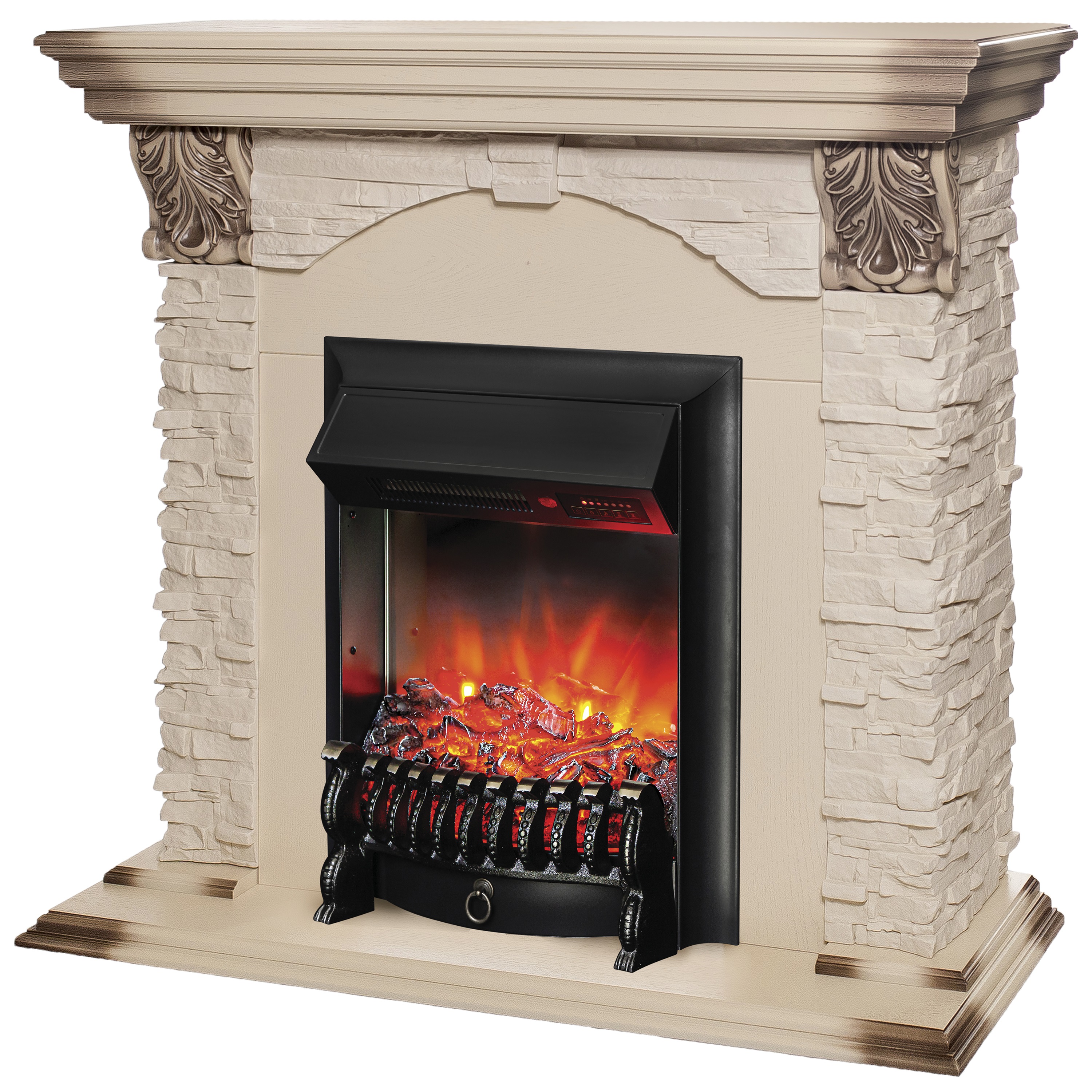 Каминокомплект RealFlame Dublin Lux STD/EUG WT+Fobos LUX BL 970x1040x370 мм