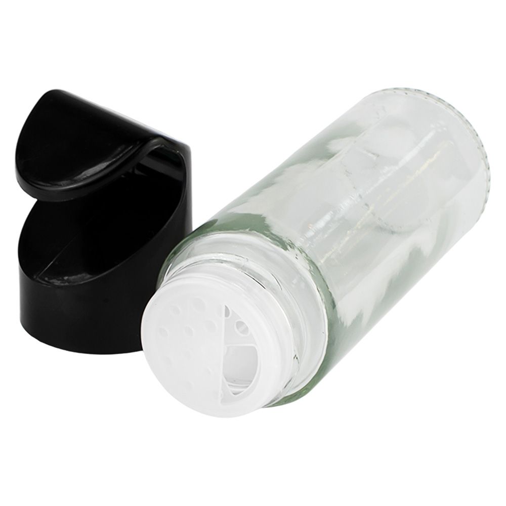 Баночка стеклянная навесная на рейлинг черный матовый