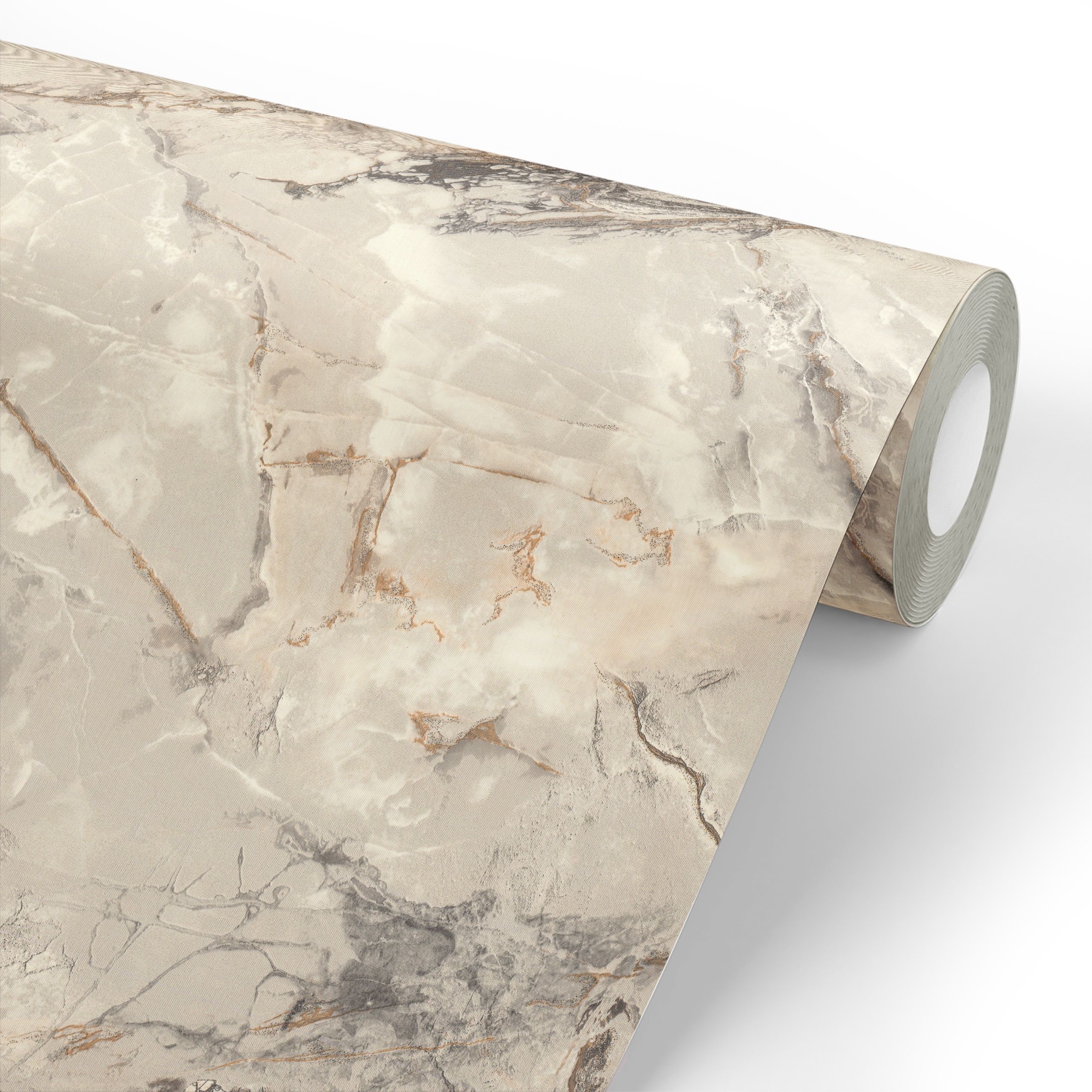 Обои Ornamy Calacatta 8087-24 серые мрамор 1,06х10,05 м