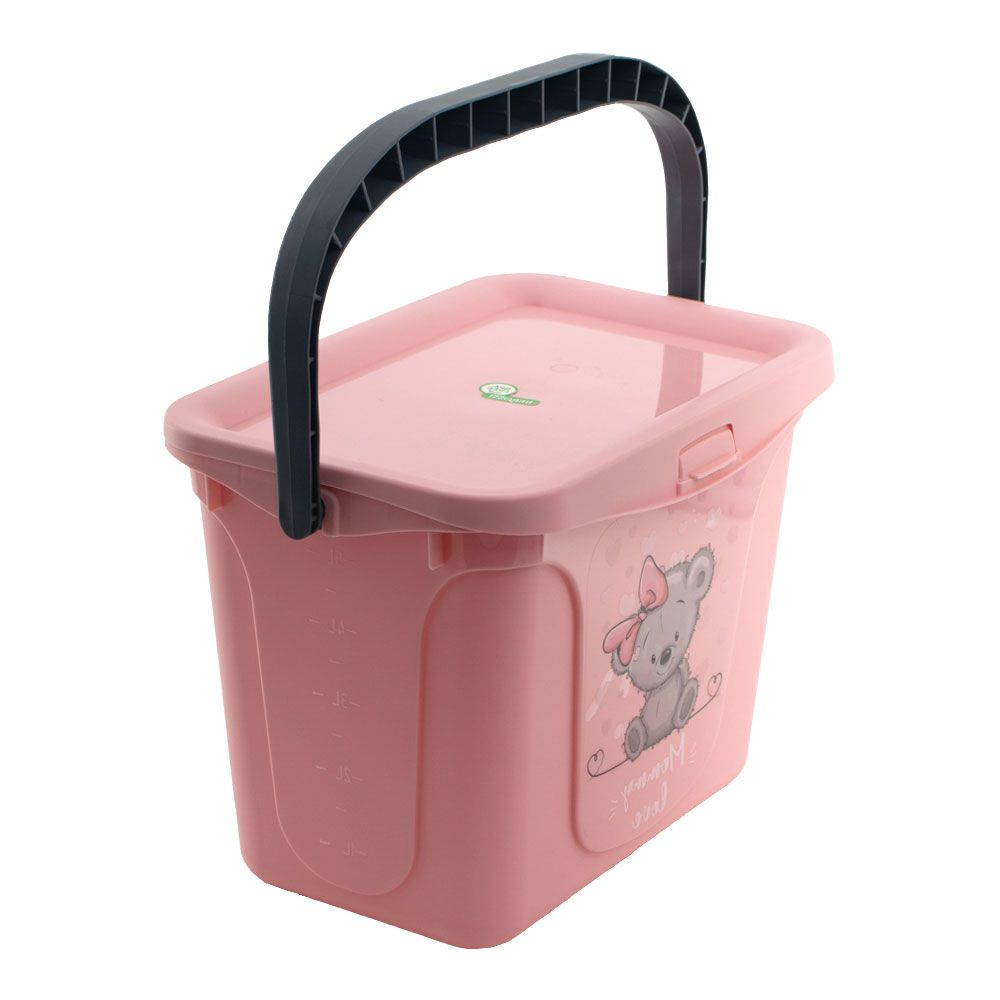 Контейнер для хранения игрушек Mommy love 28х22х20,5 см нежно-розовый