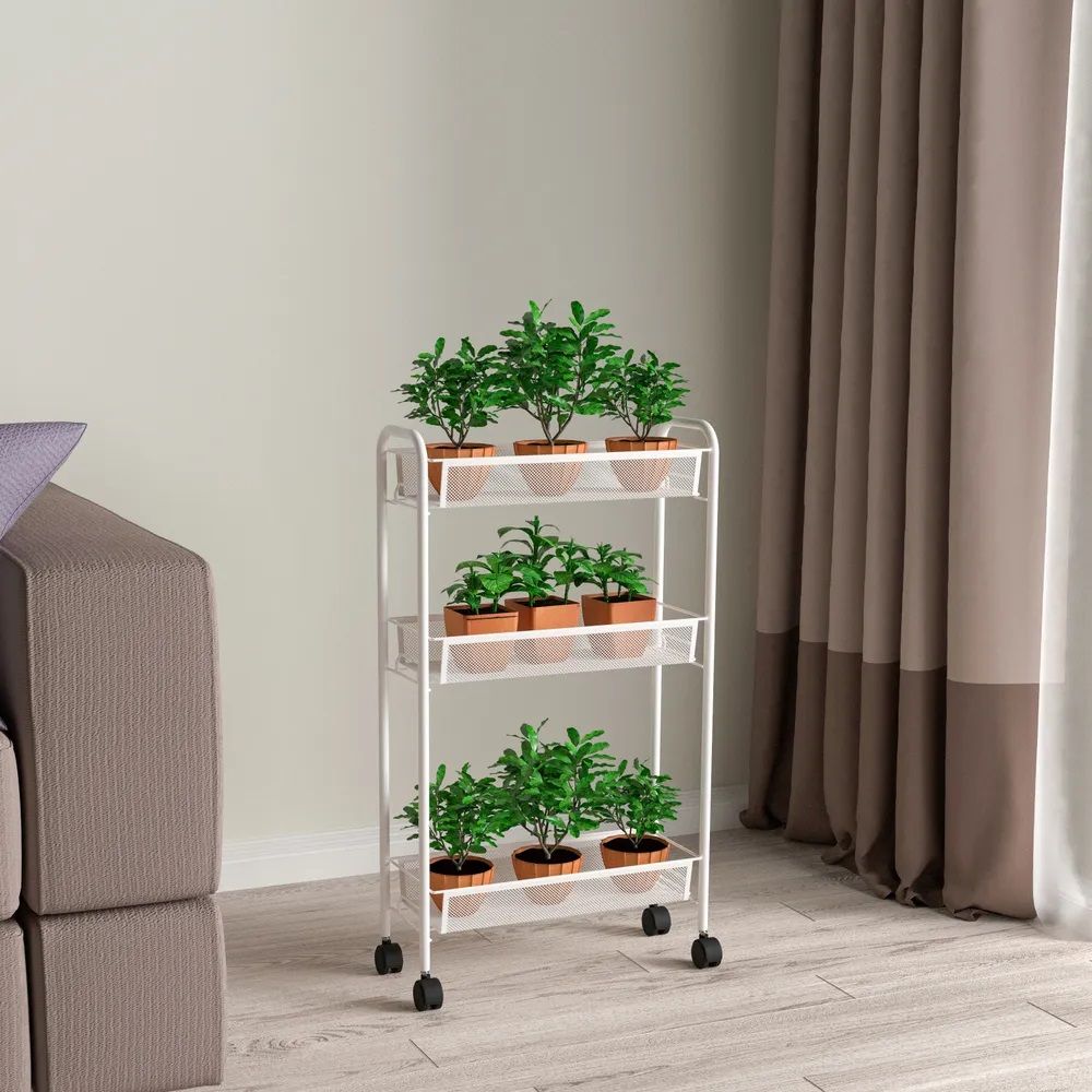 Этажерка Ладья 1 К 416х750х170 мм 3 секции белая