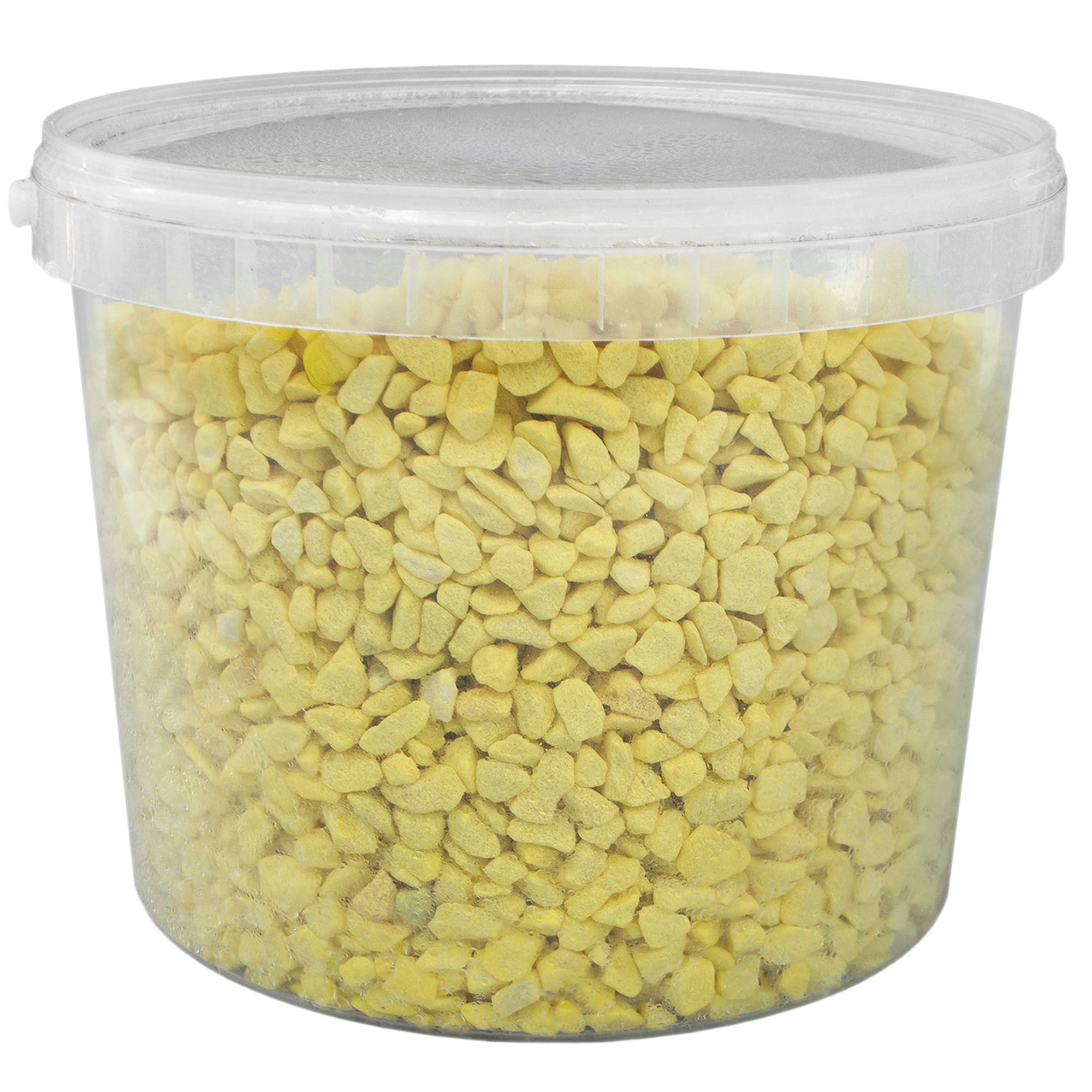 Крошка мраморная желтая 7,5 кг фракция 5-10 мм