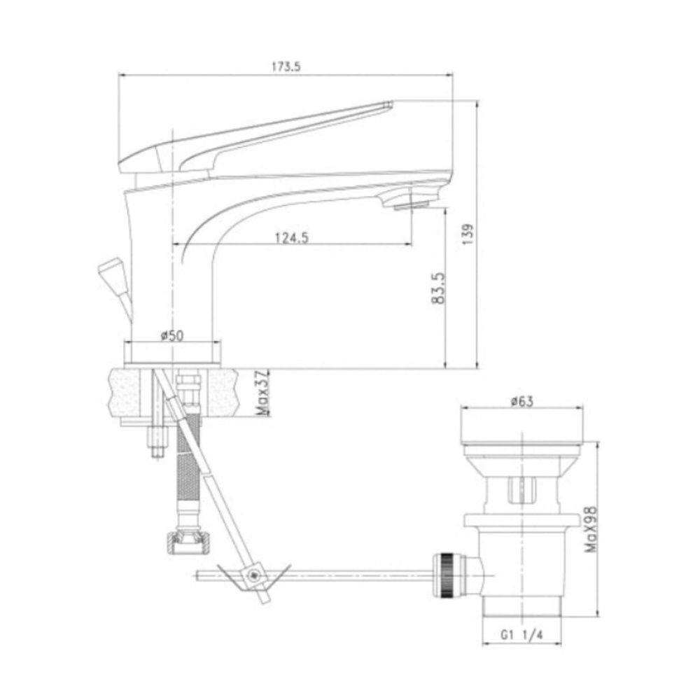 Смеситель для раковины Lemark Allegro LM5906CW хром/белый однорычажный
