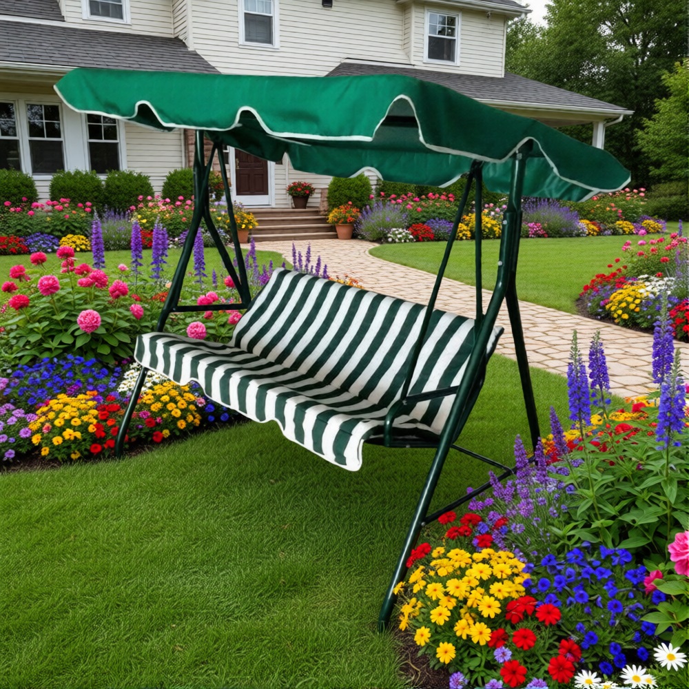 Качели садовые К-1505 Садовая 1500х1700х1130 мм 3-х местные до 210 кг