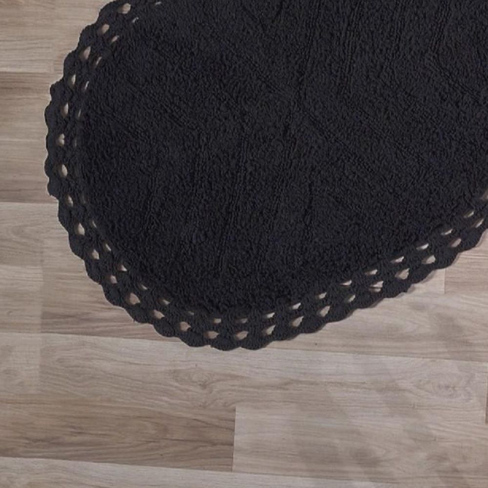 Набор ковриков для ванной Modalin кружевной Cross 60*100/50*70 см Черный