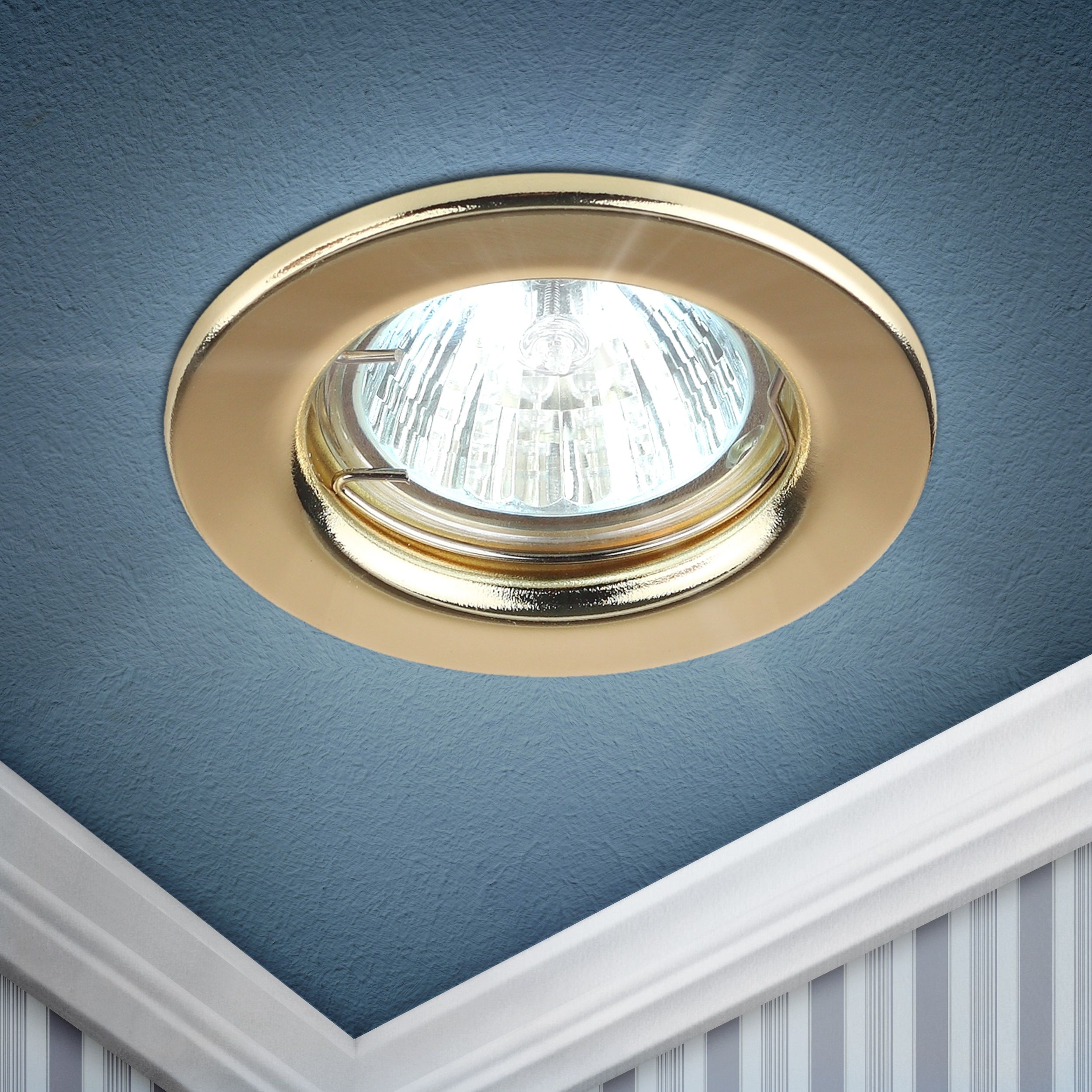 Светильник встраиваемый Эра ST1 GD MR16 50Вт золото