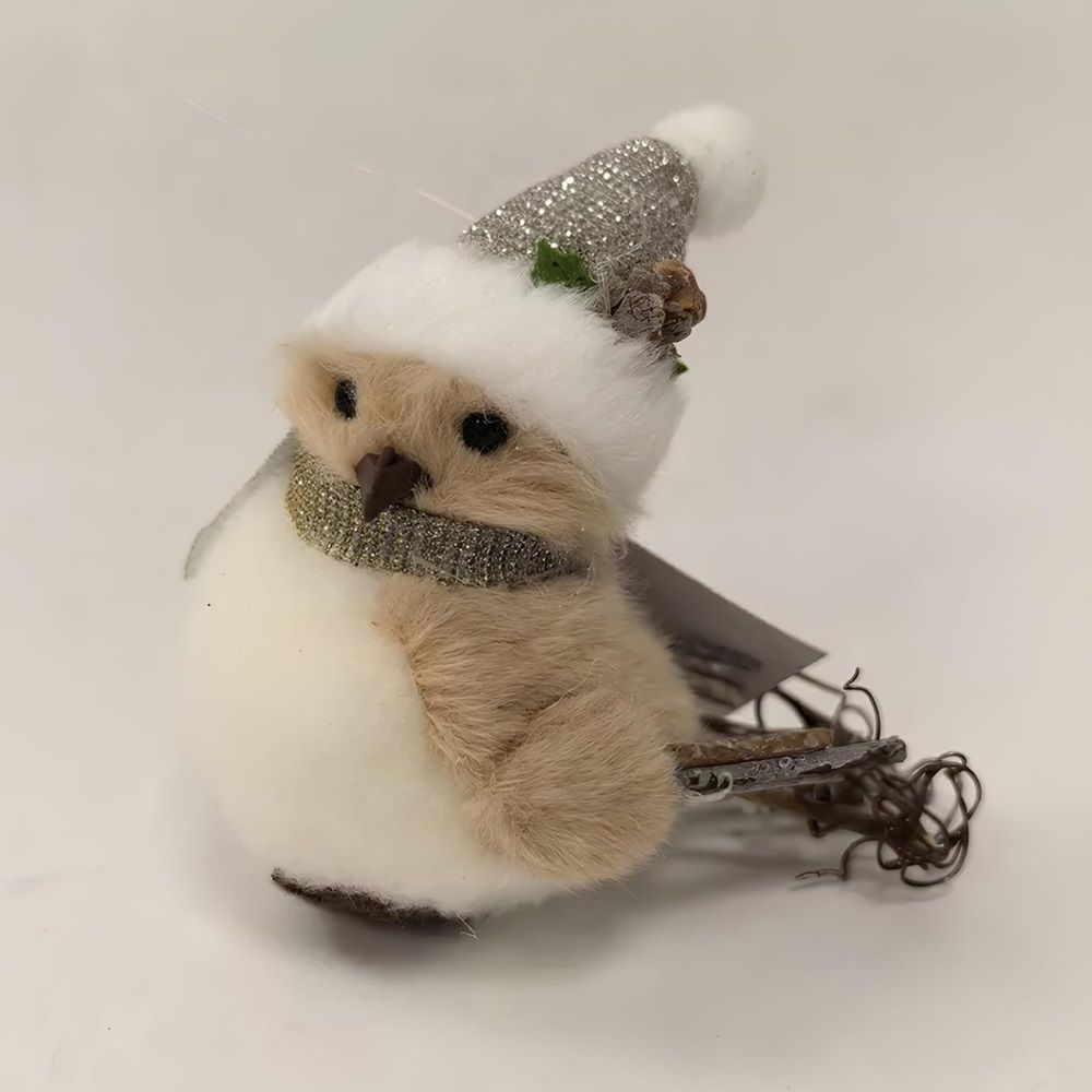 Украшение новогоднее Птичка в колпаке 11х9х5 см 2024-0170