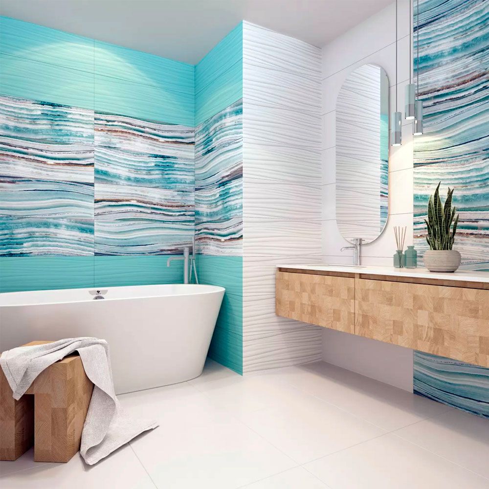 Плитка настенная Gracia Ceramica Marella white wall 02 30х90 см белая 1,35 м2