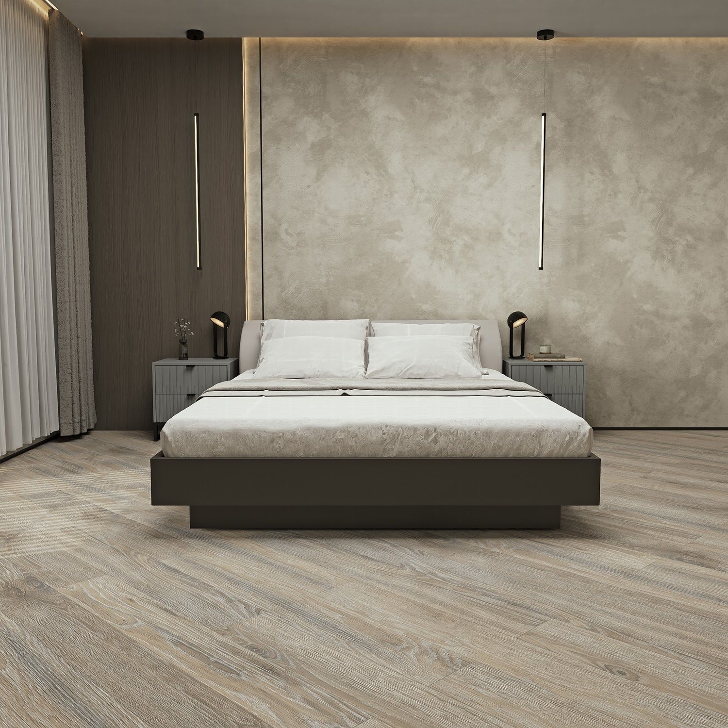 Ламинат SPC FloorBee Project Дуб Монтана 1760 1218х180х4,3 мм 43 класс 3,069 м2