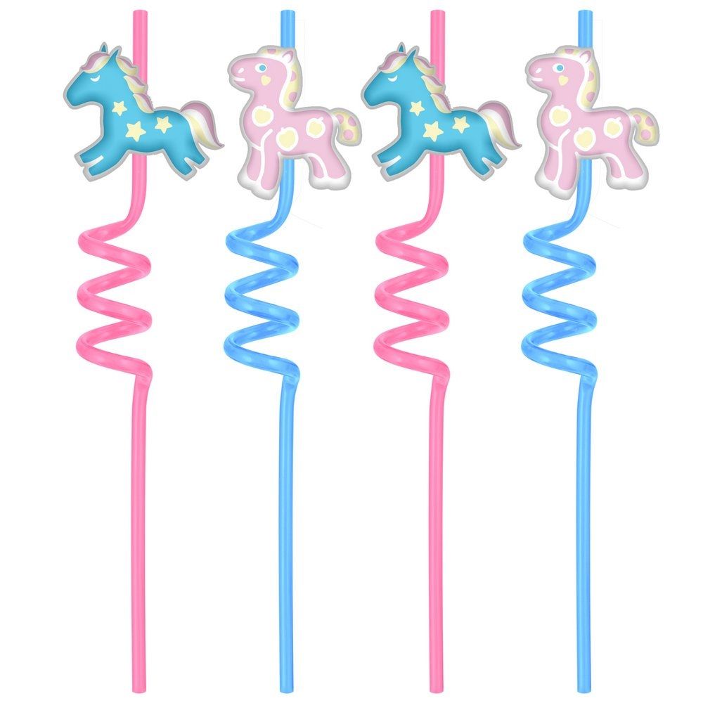 Трубочки для коктейля Лошадки 26 см 4 шт VL13-213