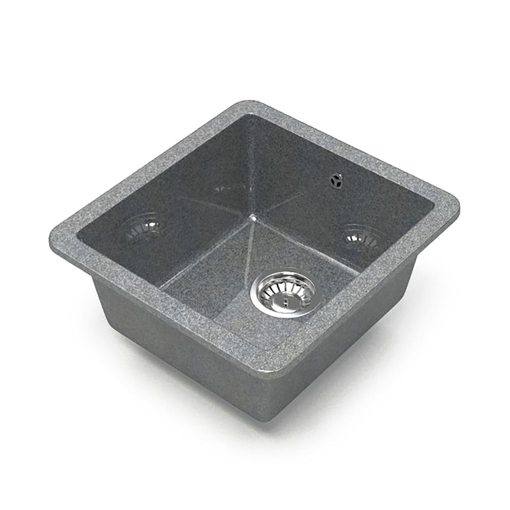 Мойка Эльза Granit MARR Z27Q8 кварцевая темно-серая 463х433х312