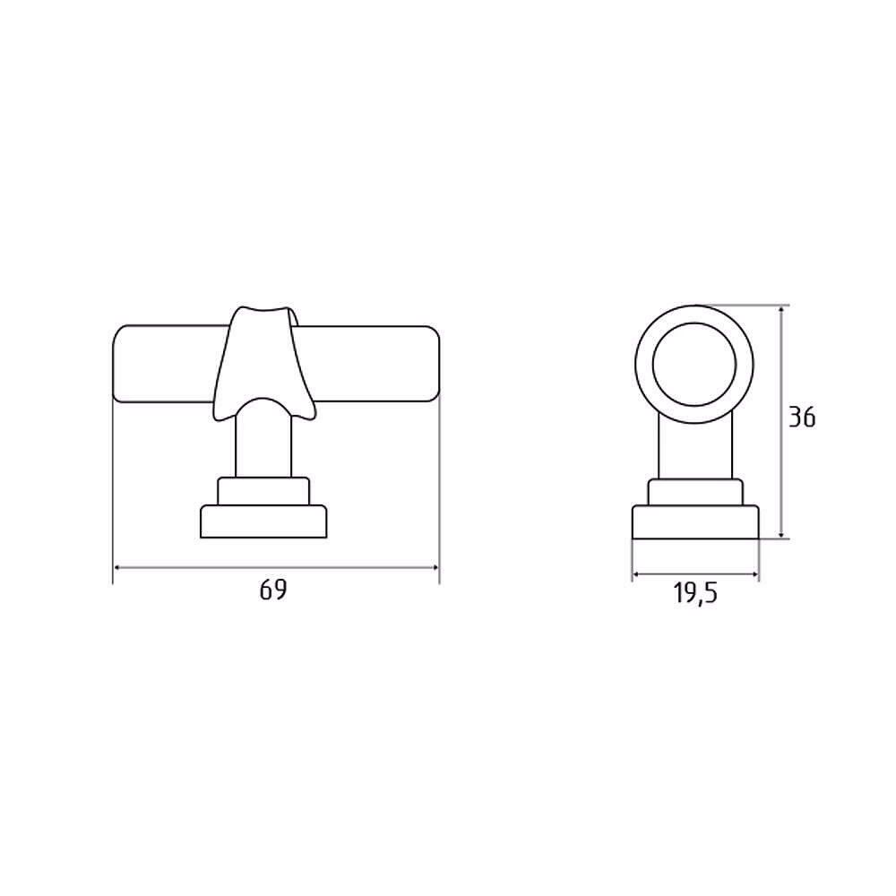 Ручка-кнопка 3801-00-SCHR Satin chrome