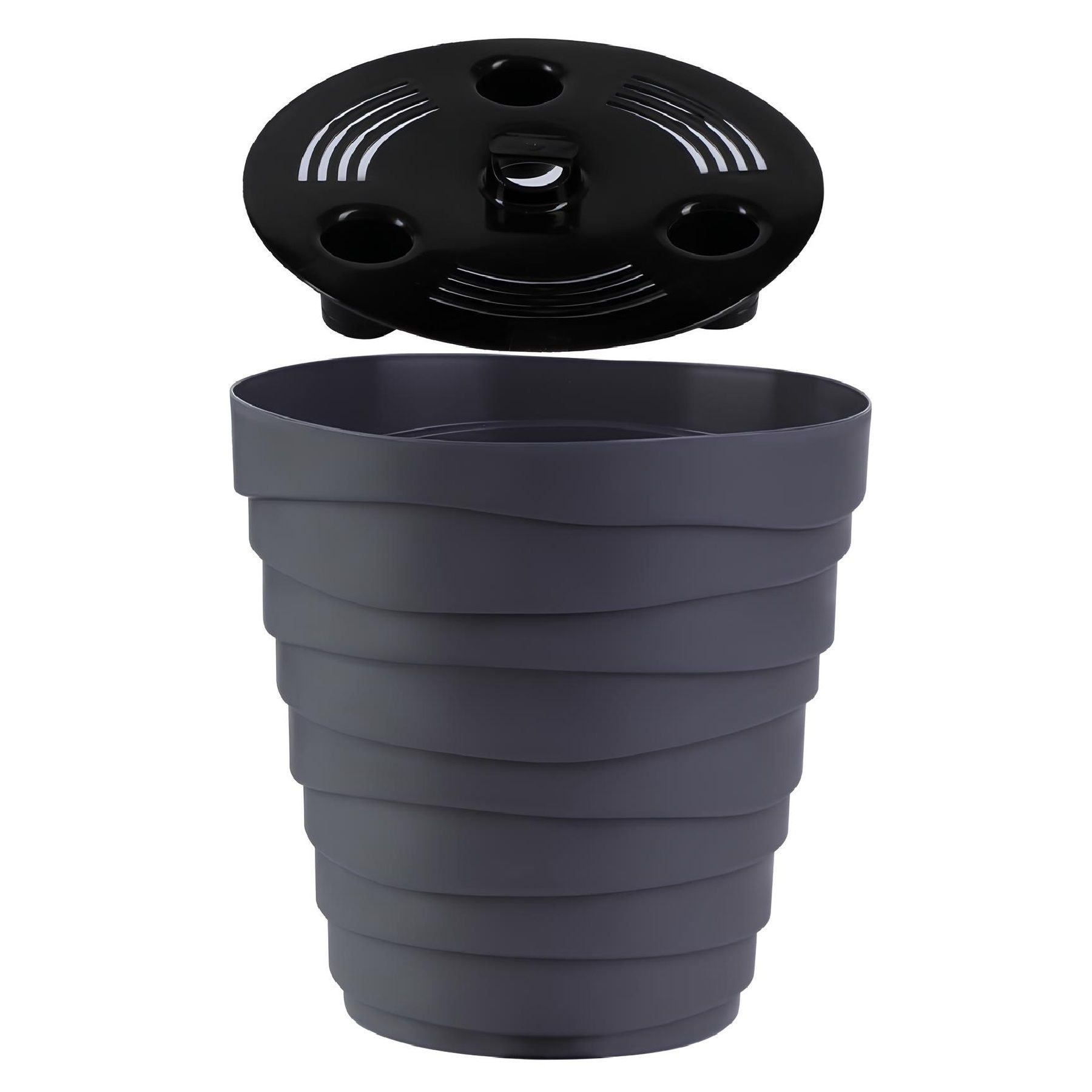 Кашпо Бархан антрацит 2,25 л