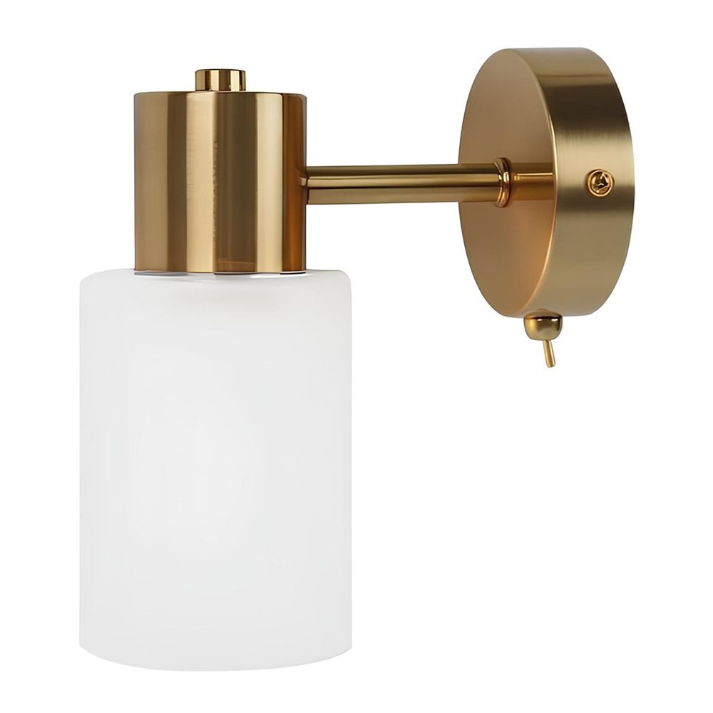 Бра In Home Classic Kinli-WL-E27WH-LT 1х60Вт Е27 15х17,5х8 см белый/латунь