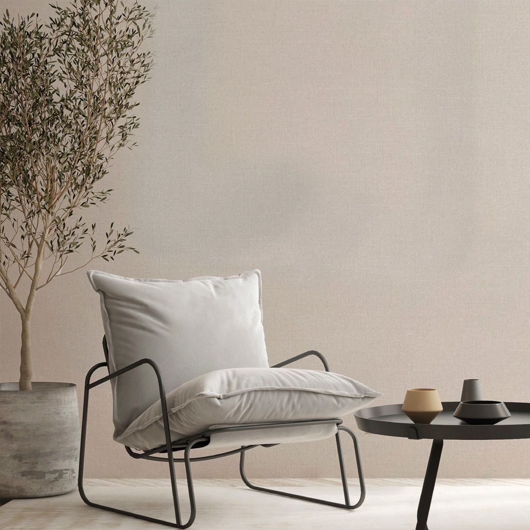 Обои Freedom Тельма 11365-01 бежевые рогожка 1,06х10 м