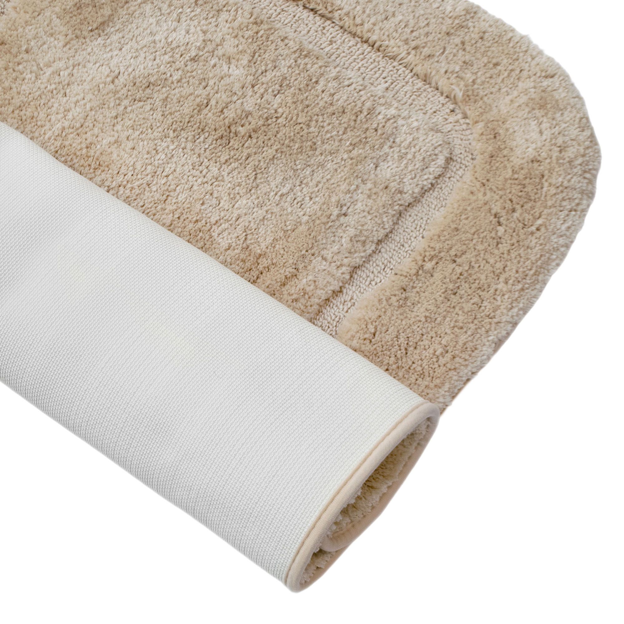 Коврик для ванной комнаты 60х100 см Lux Border Плюш Beige бежевый