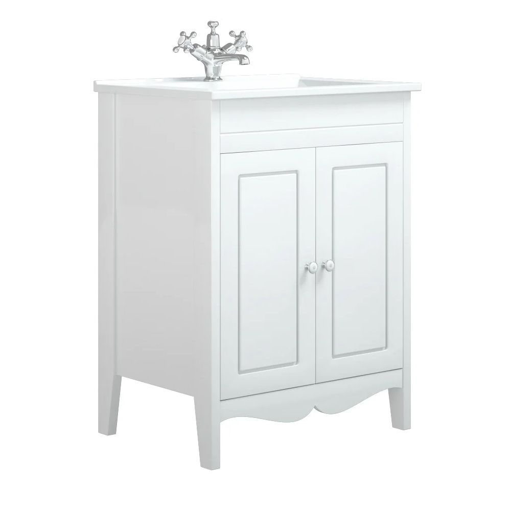 Тумба Блюз 65 2 ящика белый по умывальник Марко 1/650