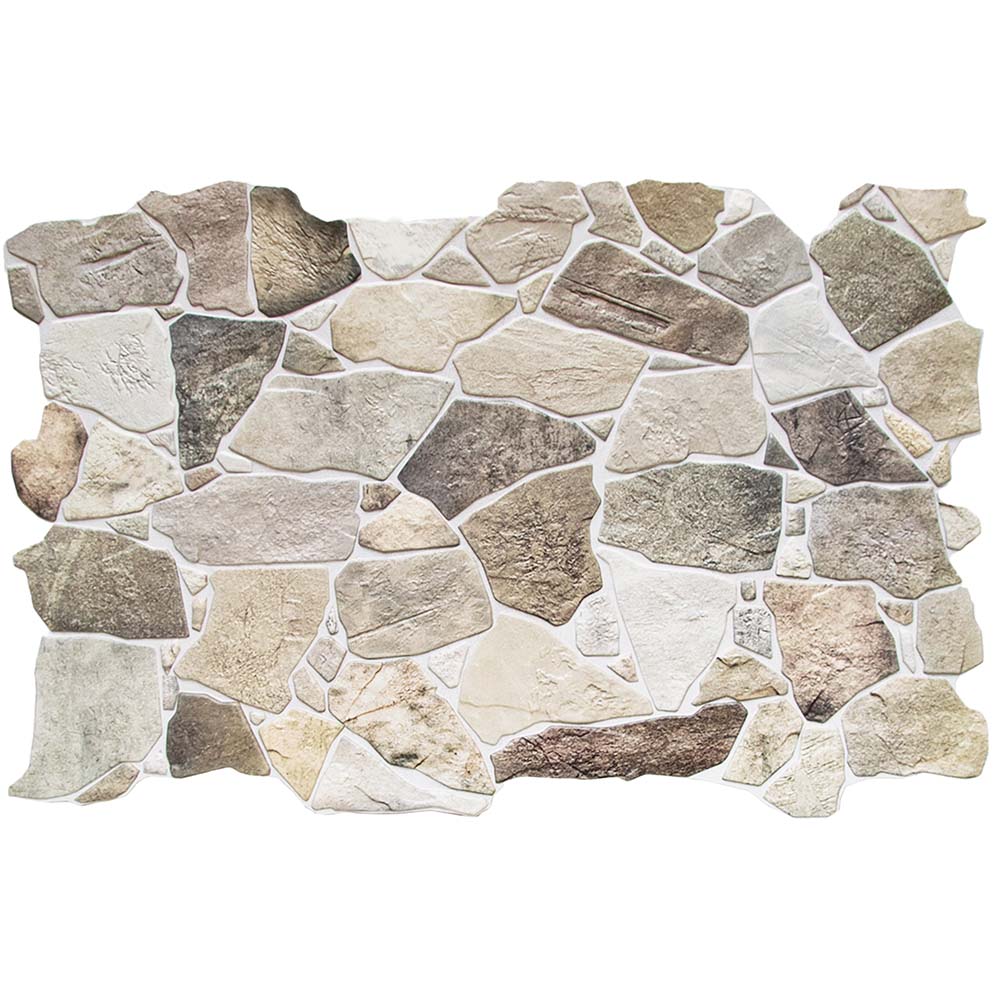 Панель ПВХ Камень дикий бежевый 992х648 мм