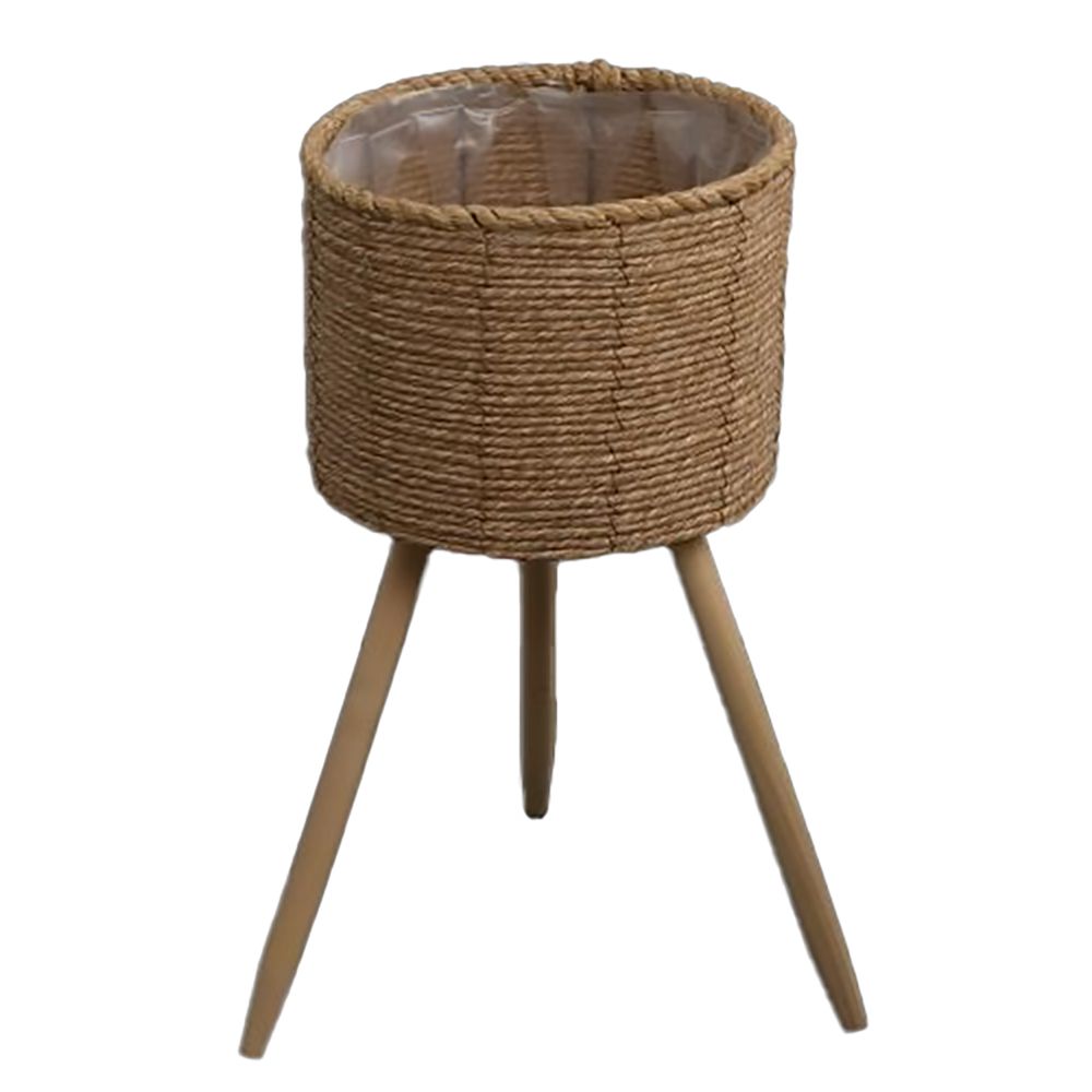 Кашпо коричневое 22х29 см с ножками 2024-7897