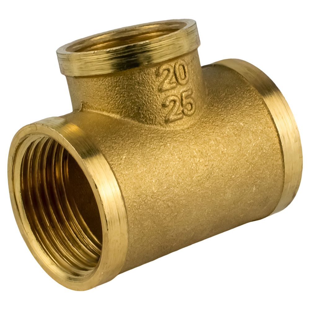 Тройник переходной латунь 1"х3/4"1" ВР