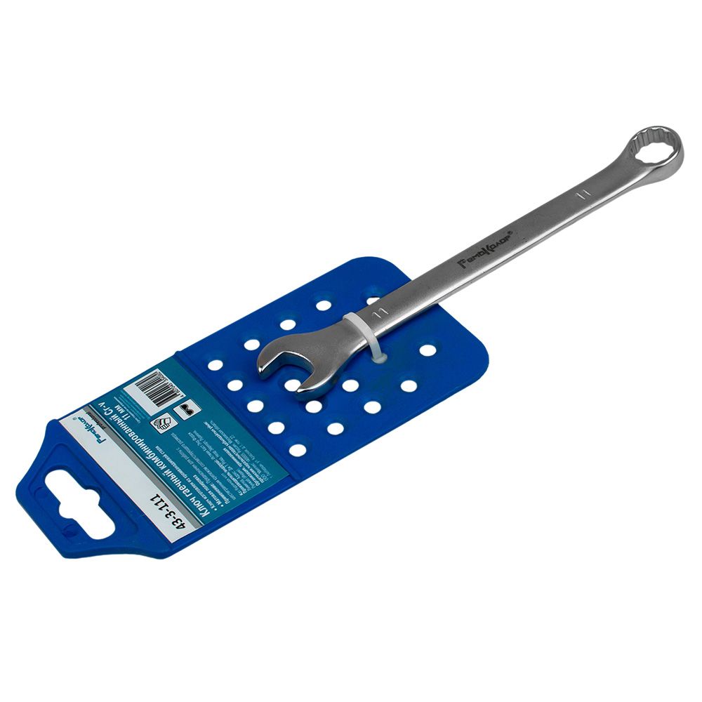 Ключ гаечный комбинированный 11 мм матовая полировка РемоКолор 43-3-111