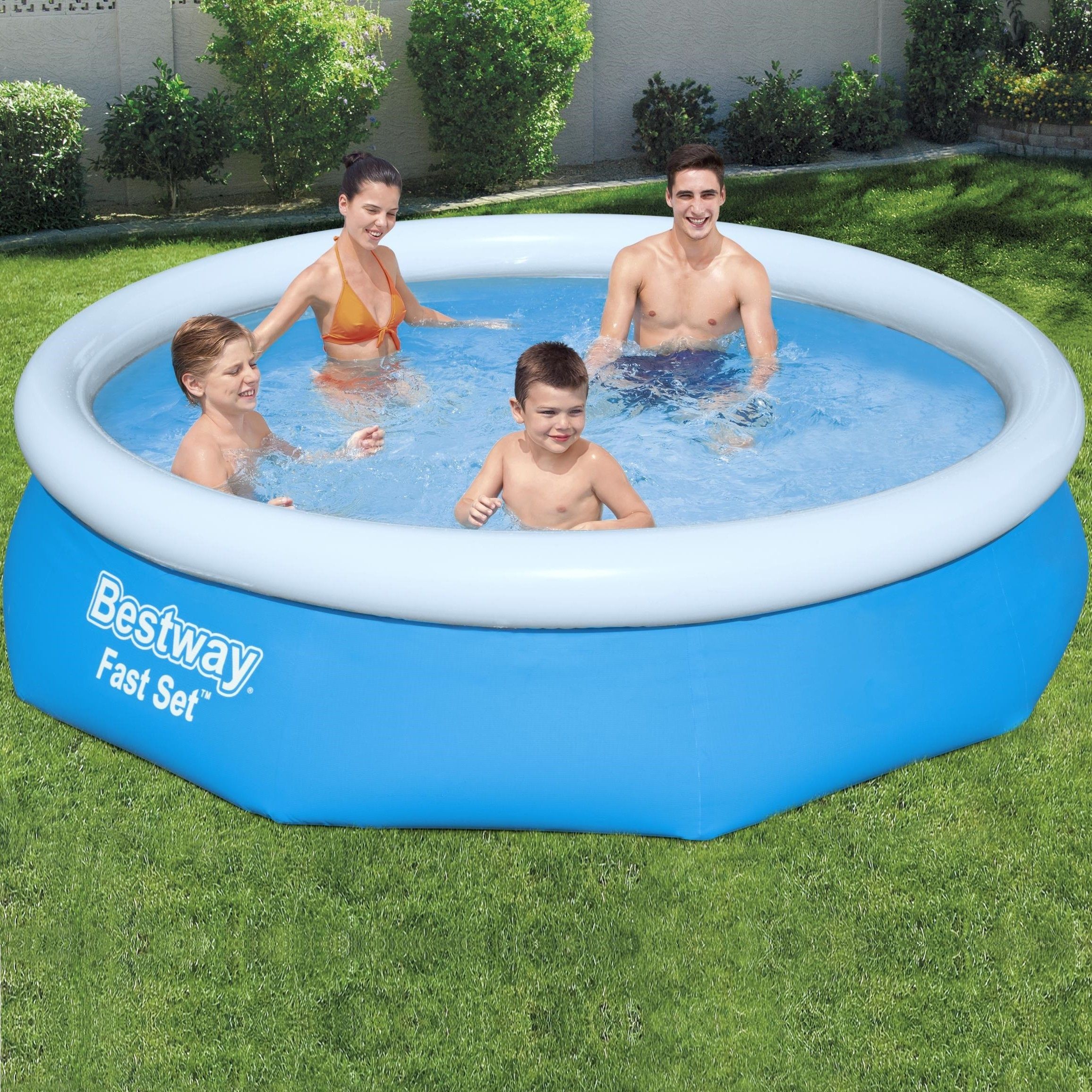 Бассейн надувной круглый 305х76 см 3800 л Bestway Fast Set 57266