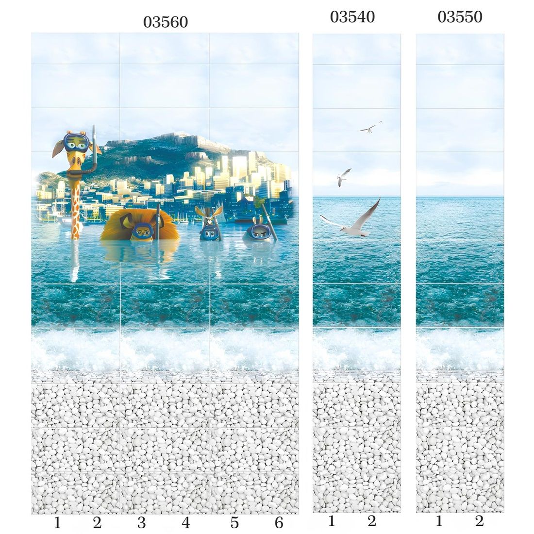 Комплект панелей ПВХ Море 03550 2700х500 мм 2 шт