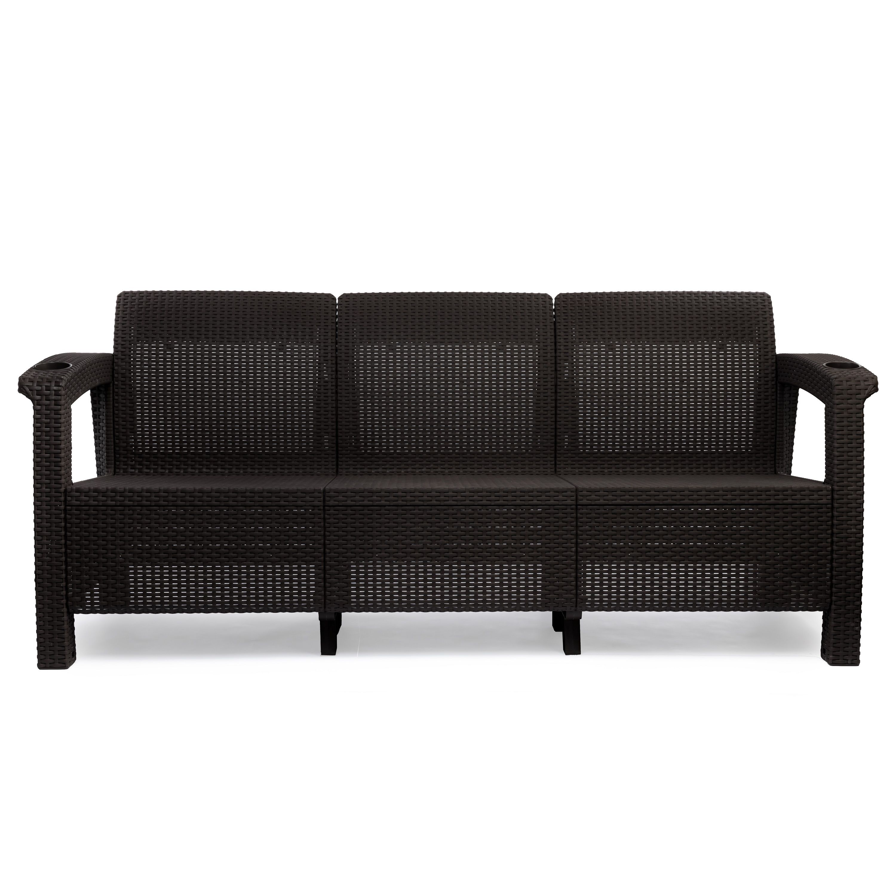 Диван иск. ротанг Ротанг-плюс 1880х700х790 мм Венге