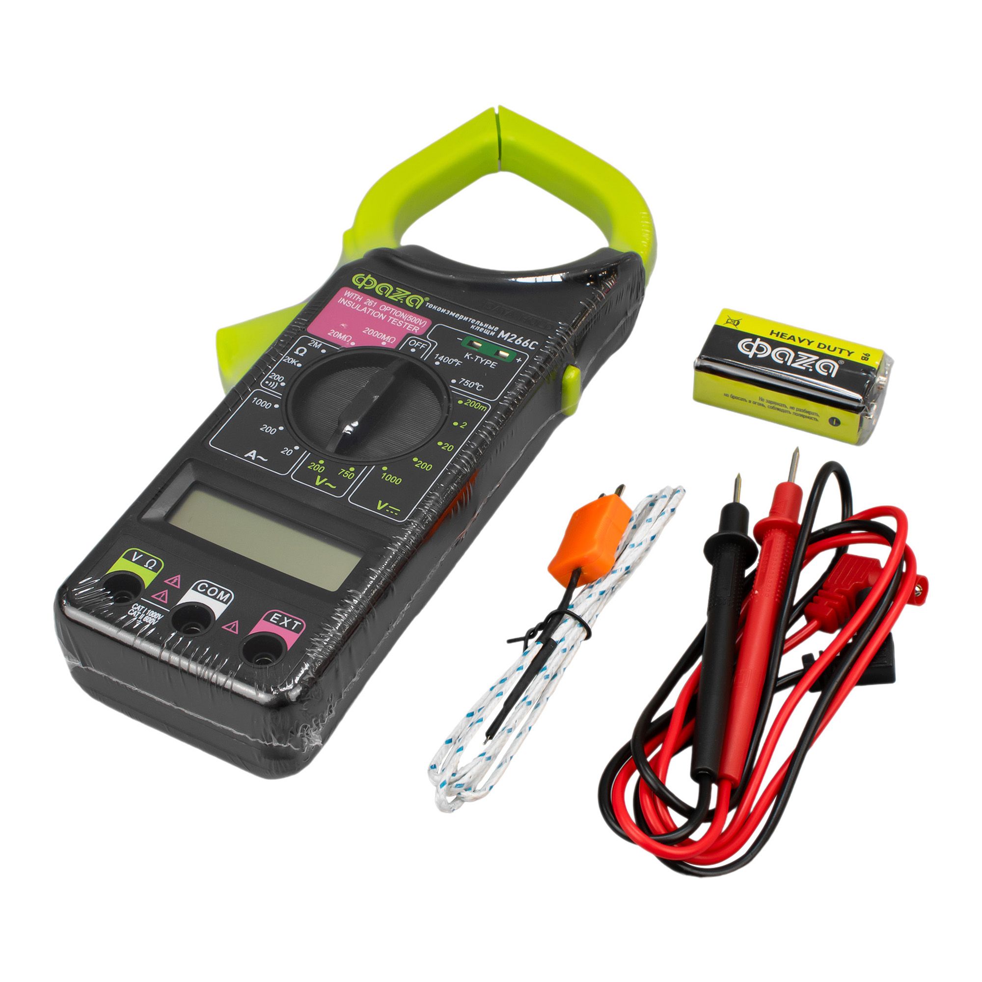 Клещи токовые для измерения переменого тока,сопротивления M266C ФАZA/proconnect