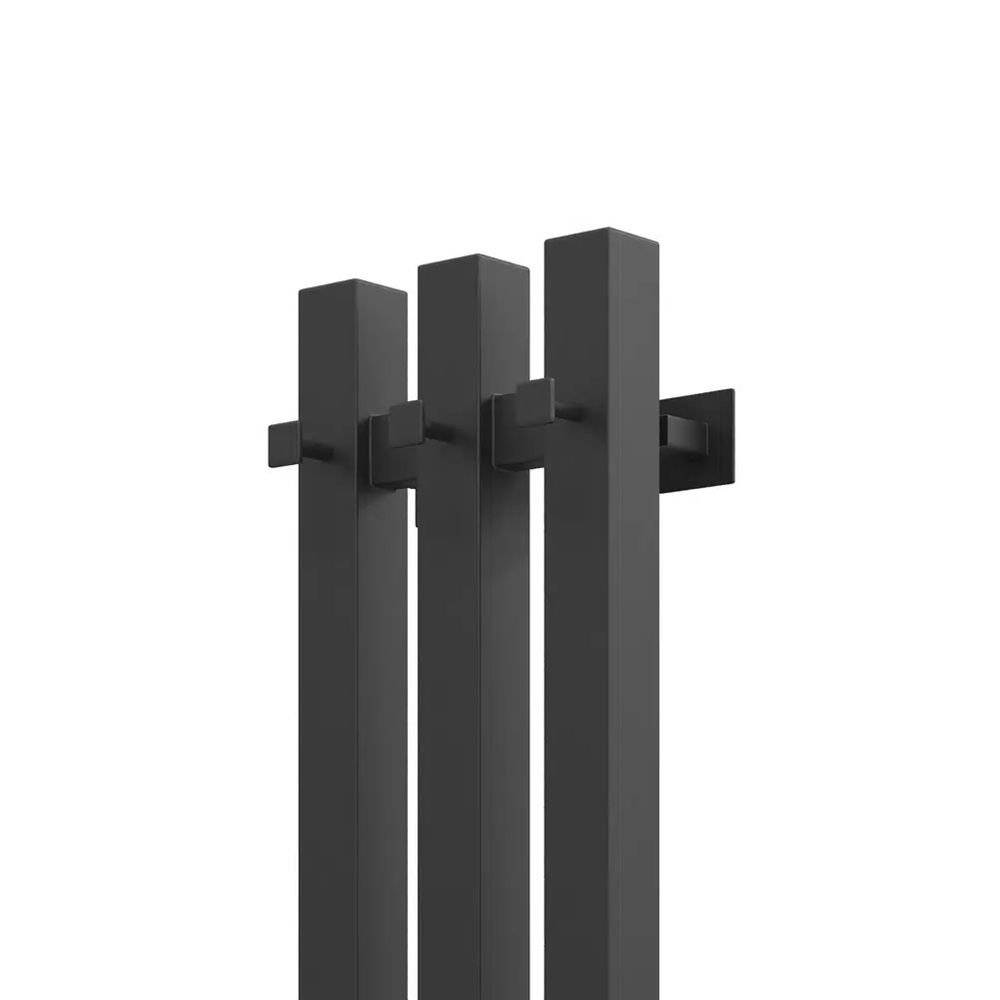 Полотенцесушитель электрический Inaro Р120х6х12 см профильный черный RAL 9005 матовый СНШ