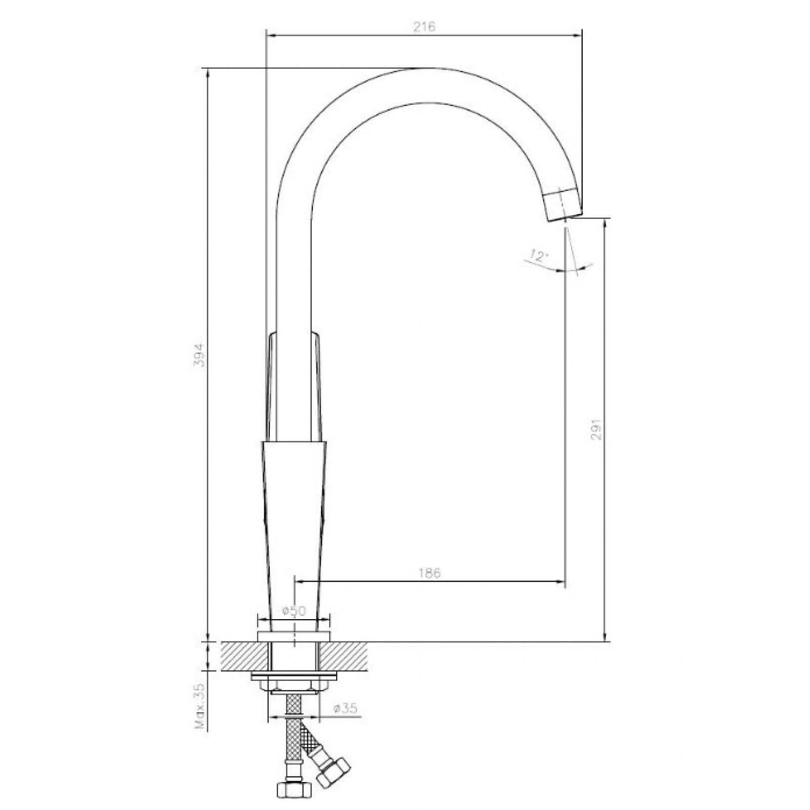 Смеситель для кухни с высоким изливом TOKITO TOK-SEN-1013