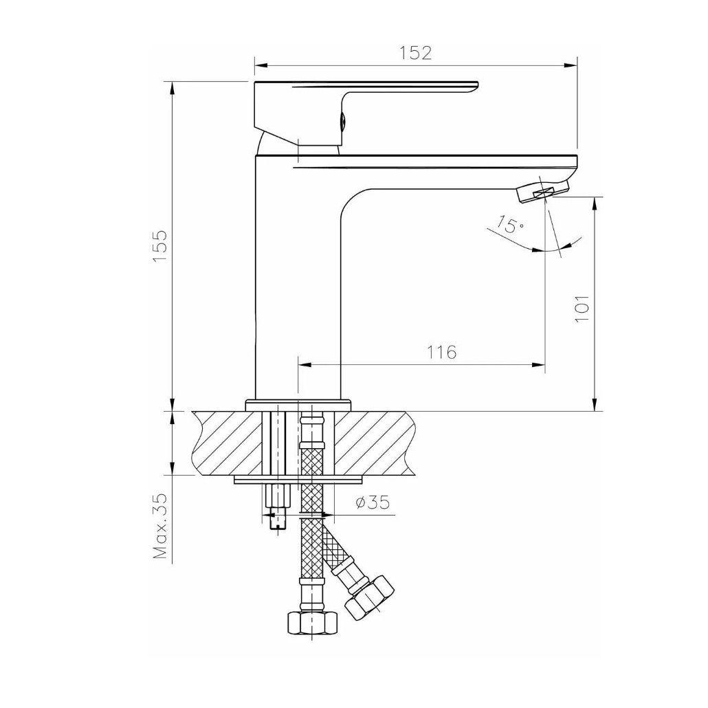 Смеситель для раковины Haiba HB10505-8 белый хром