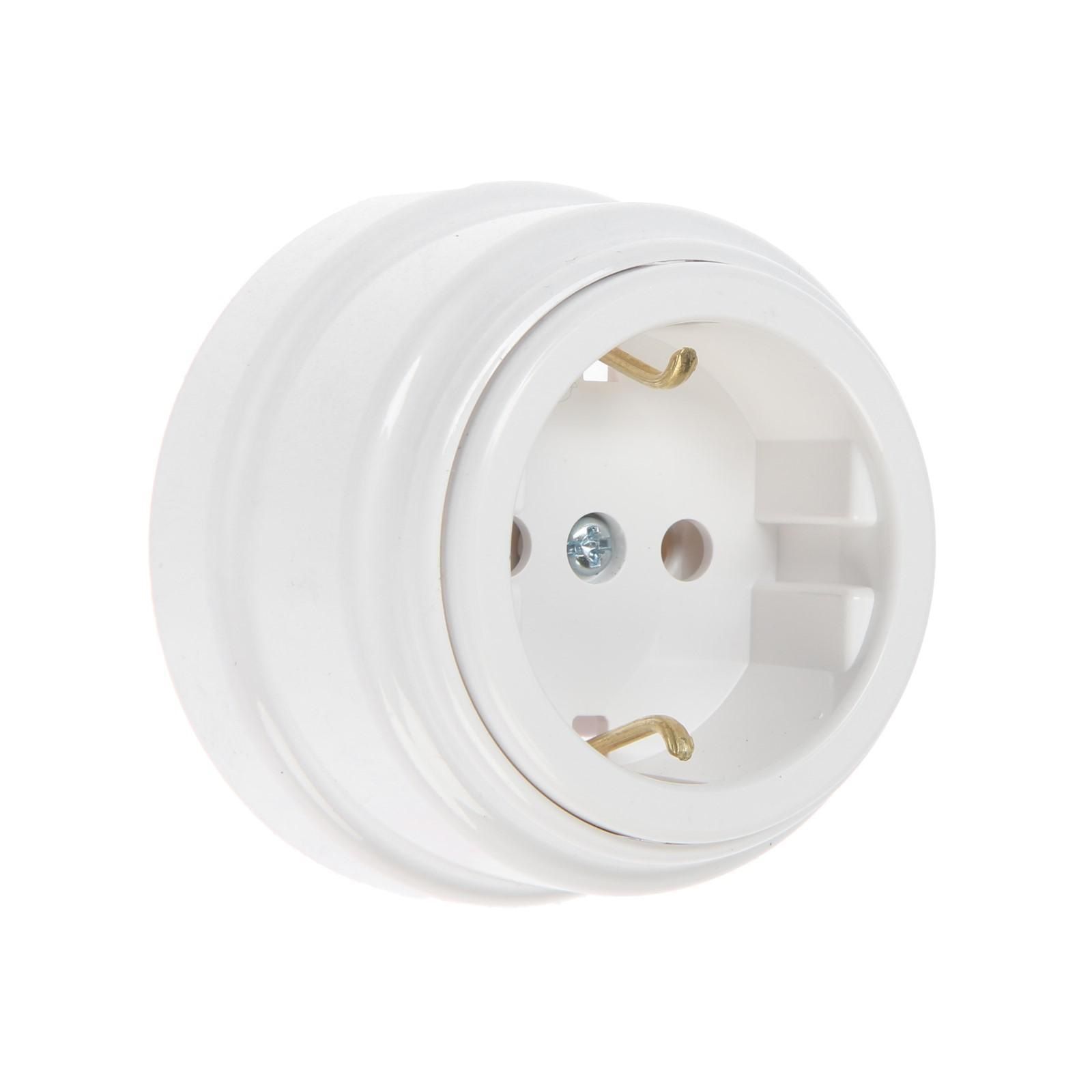 Розетка штепсельная Ретро с/з открытой установки