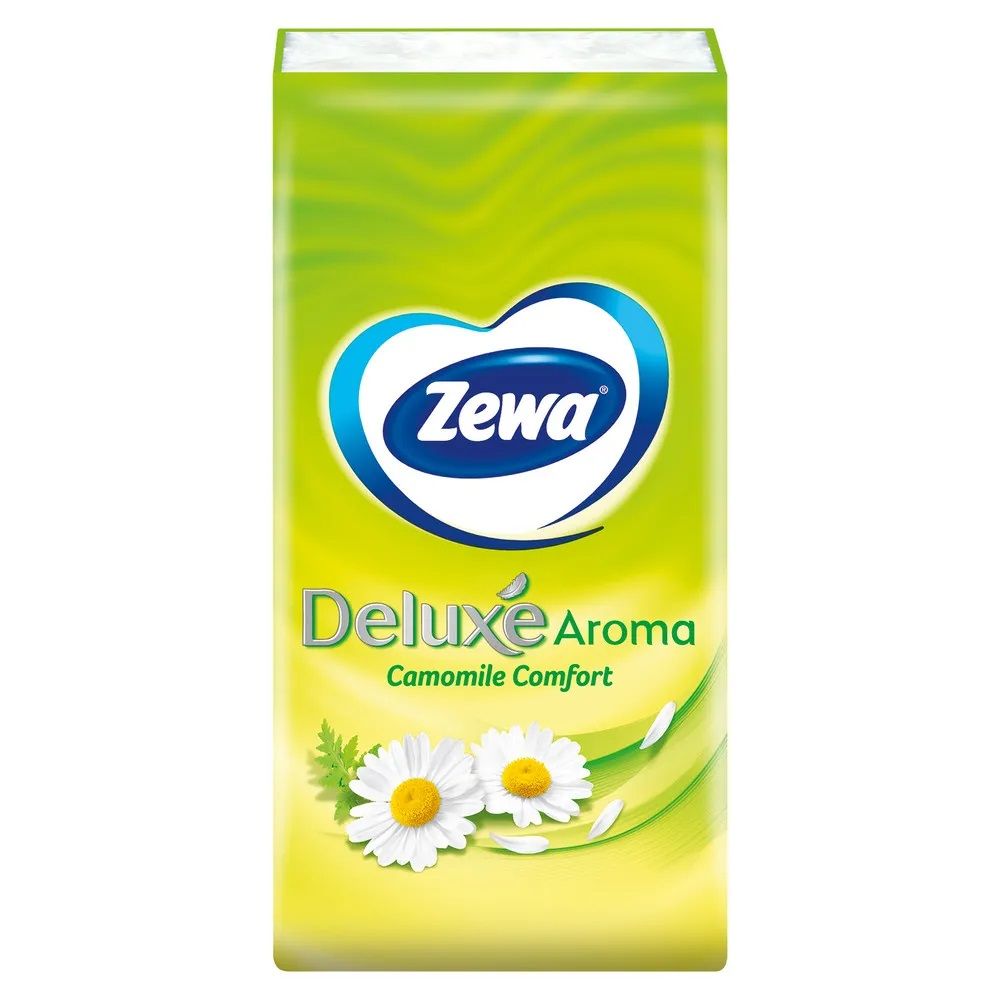 Платочки бумажные Zewa Deluxe с Ароматом ромашки 10 шт