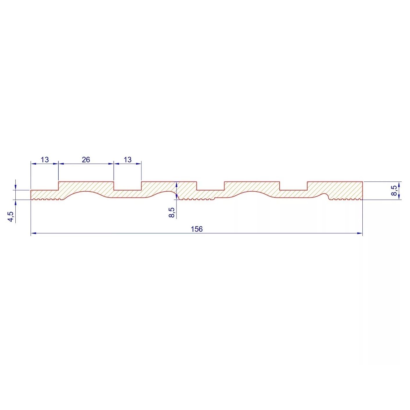 Панель Cosca Экополимер RP001 156х8х2800 мм белая