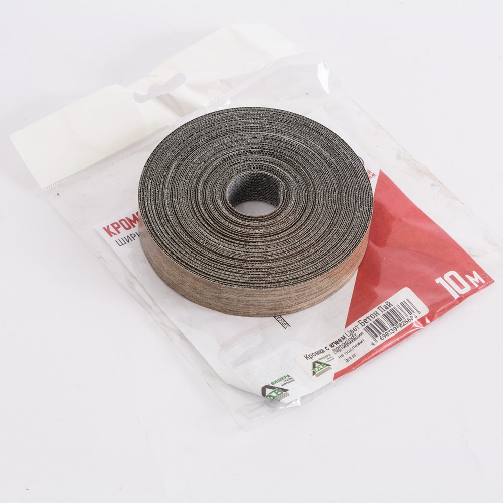 Лента кромочная меламиновая с клеем 19 мм 10 м Бетон Пай ТДВ