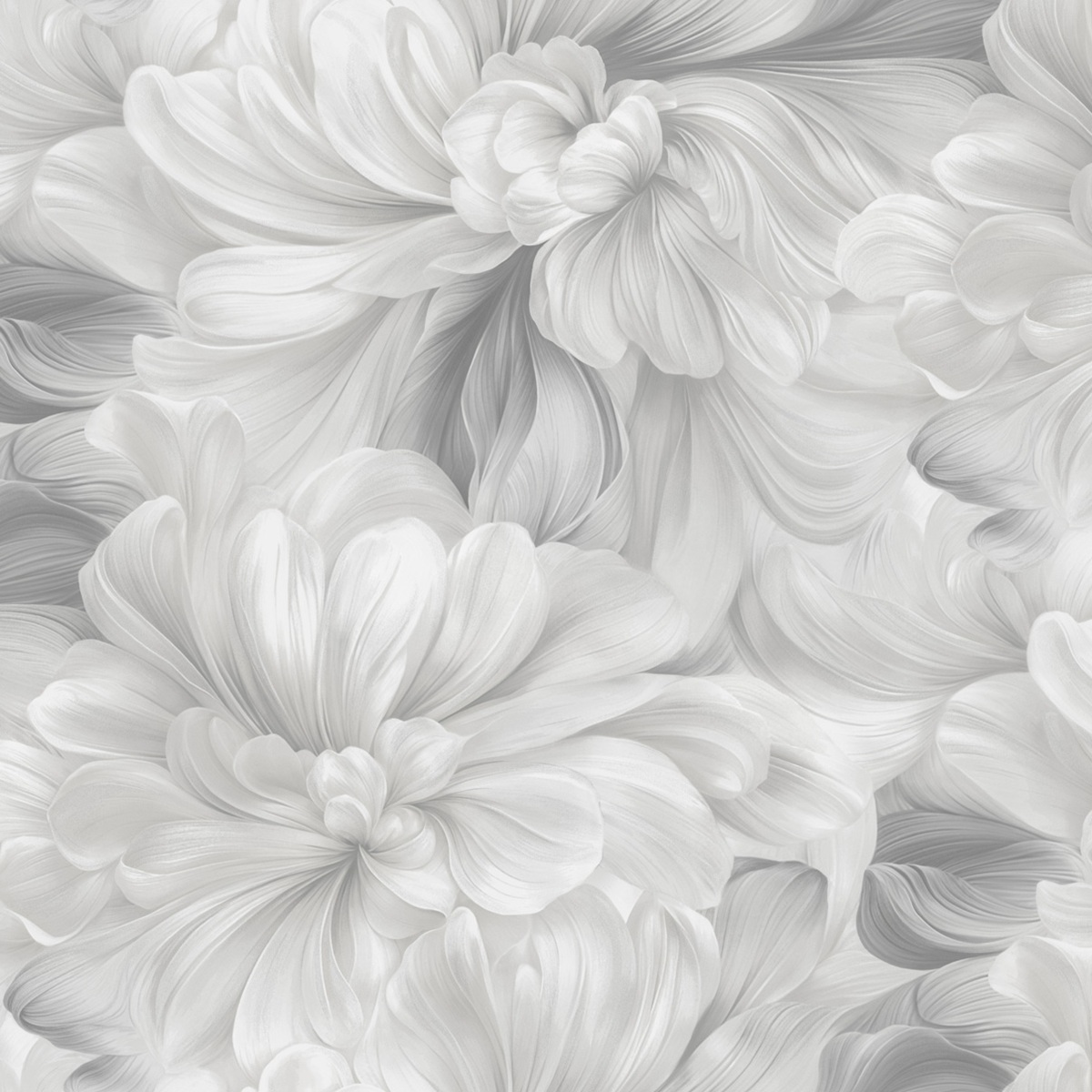 Обои AnturAGe Aurora AN9145-21 серые цветы крупные 1,06х10,05 м