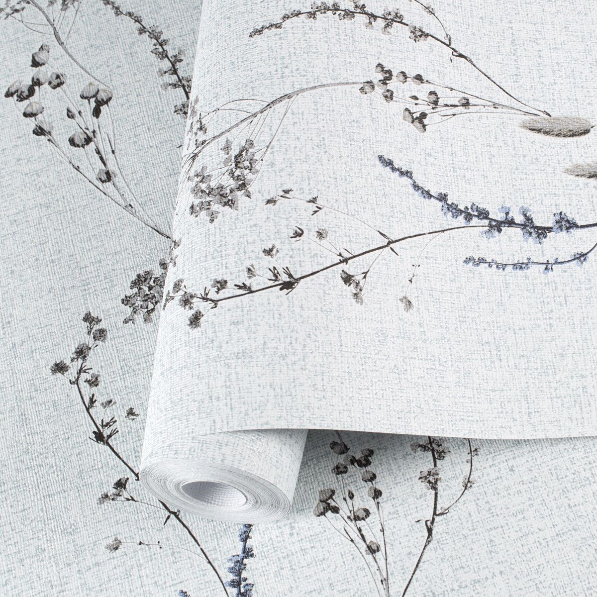 Обои Саратовские Амарант С6 Д989 гр 2 01 голубые цветы мелкие 0,53х10,05 м