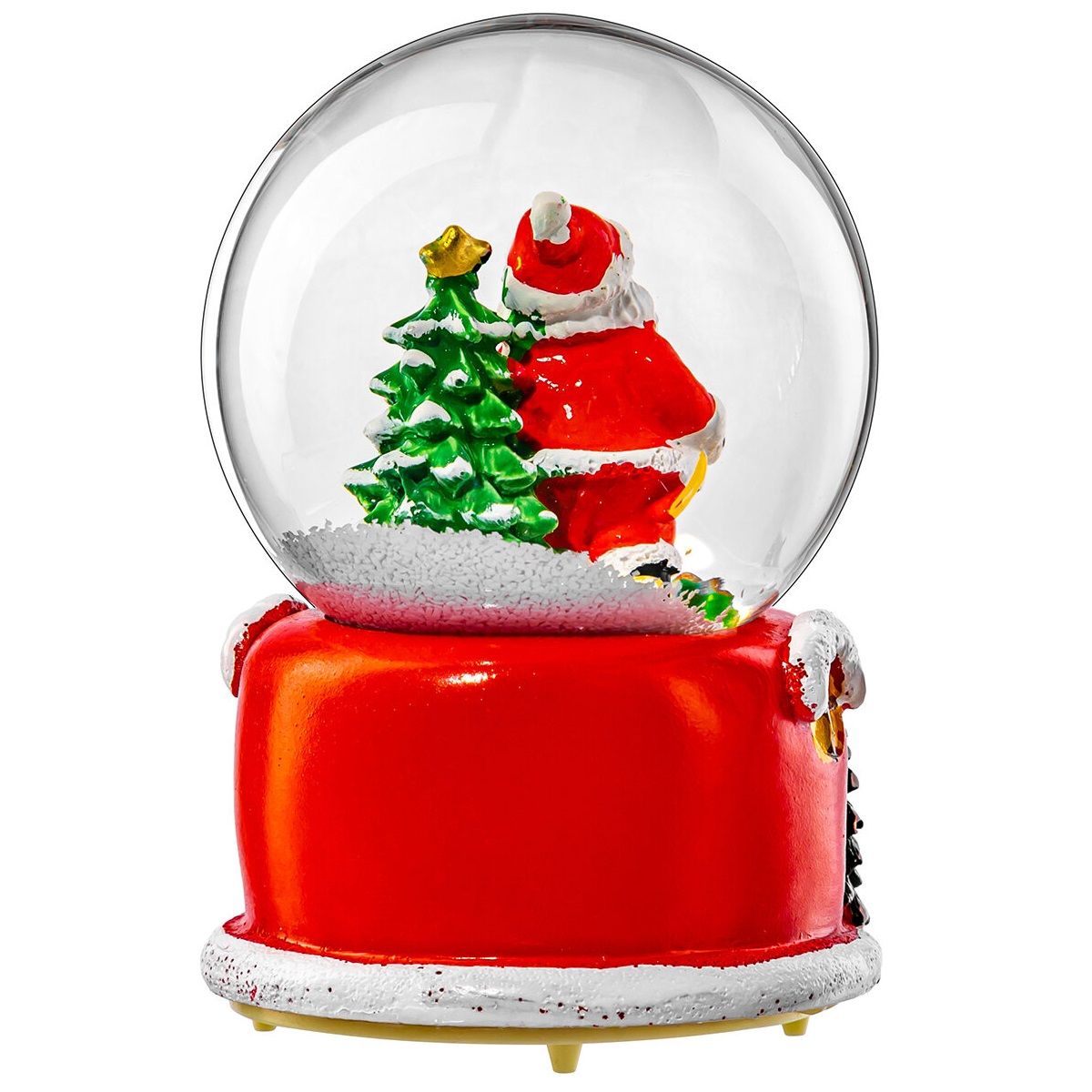 Шар снежный LED 14х10 см музыкальный микс 2024-8175