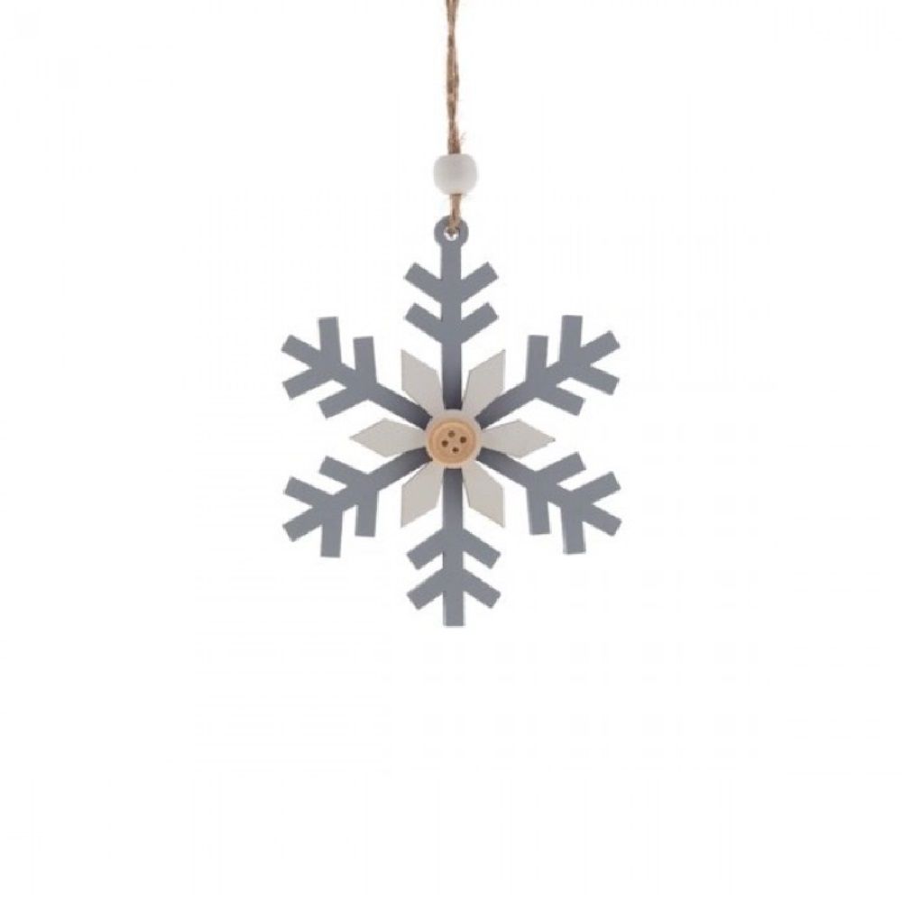 Украшение новогоднее Снежинка L8 W0,5 H11 см 3 вида