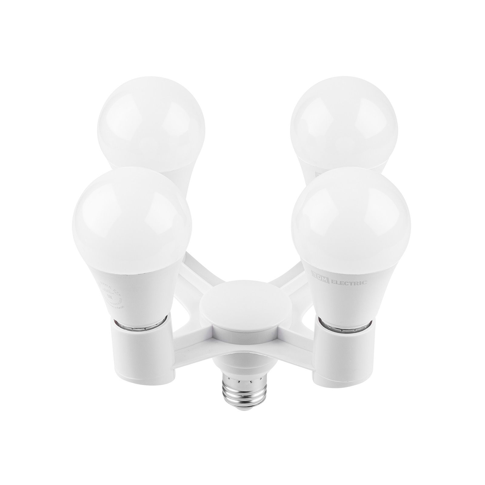 Переходник Е27-4хЕ27 белый TDM SQ0335-1021