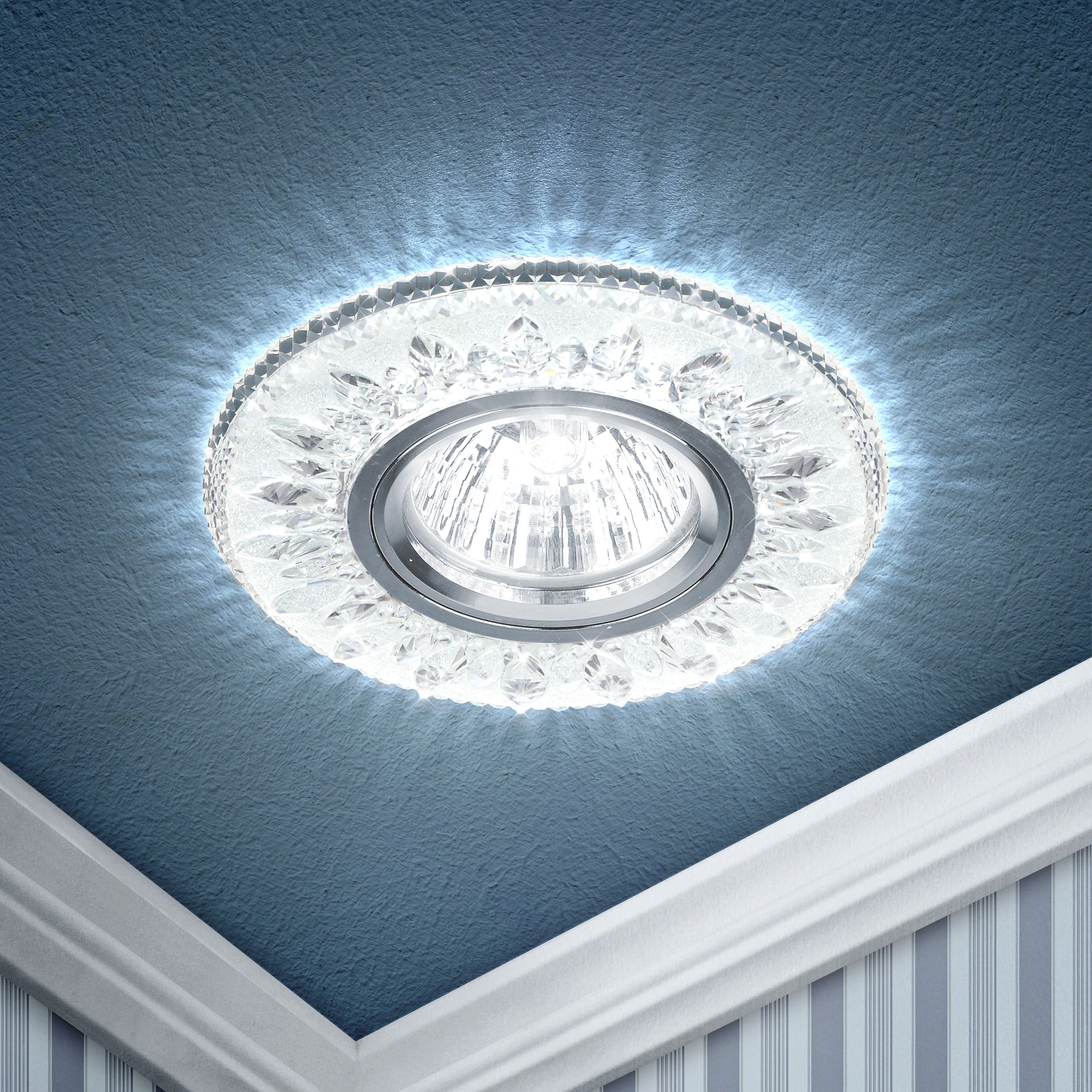 Светильник встраиваемый Эра DK LD9 SL/WH MR16 50Вт прозрачный