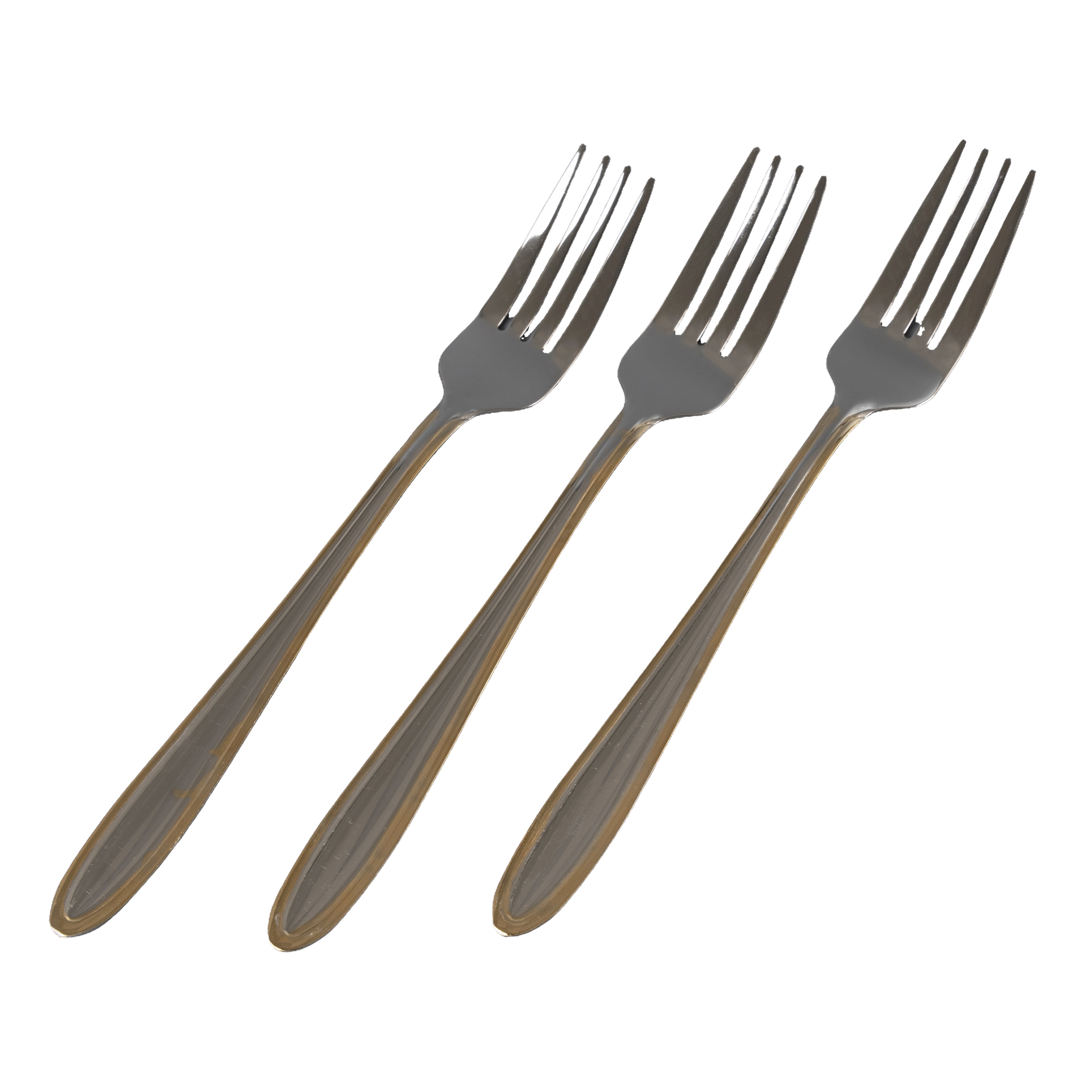 Набор вилок столовых Eotia 3 шт с золотой каймой 2024-3547-1