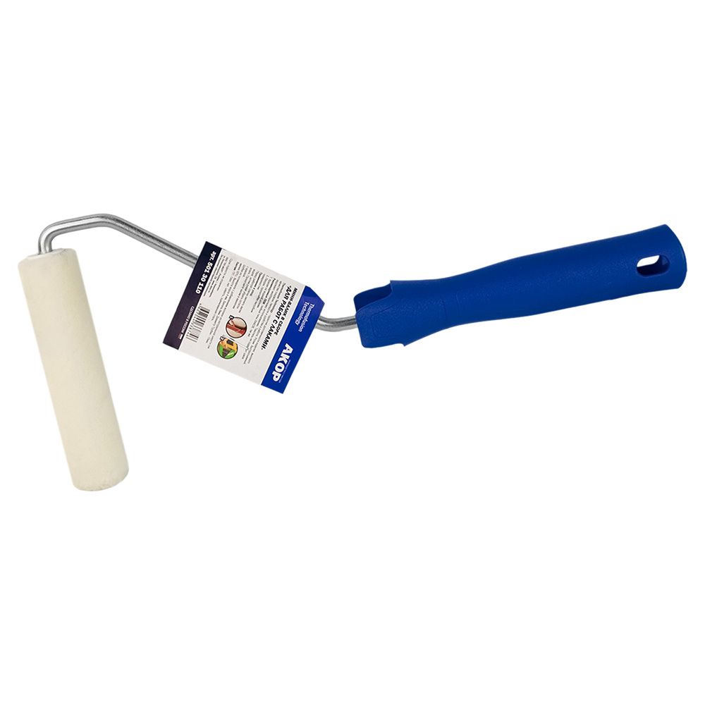 Мини-валик в сборе  "Для работ с ЛАКАМИ"  110мм, велюр шерсть